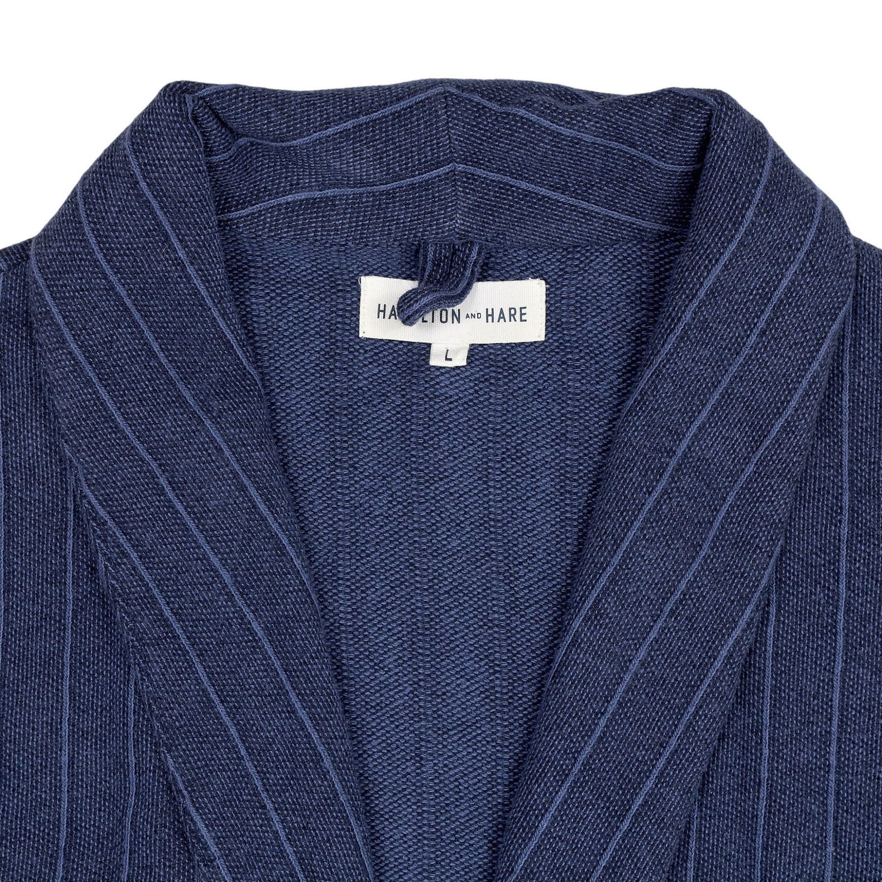 Hamilton and Hare Navy Striped Robe