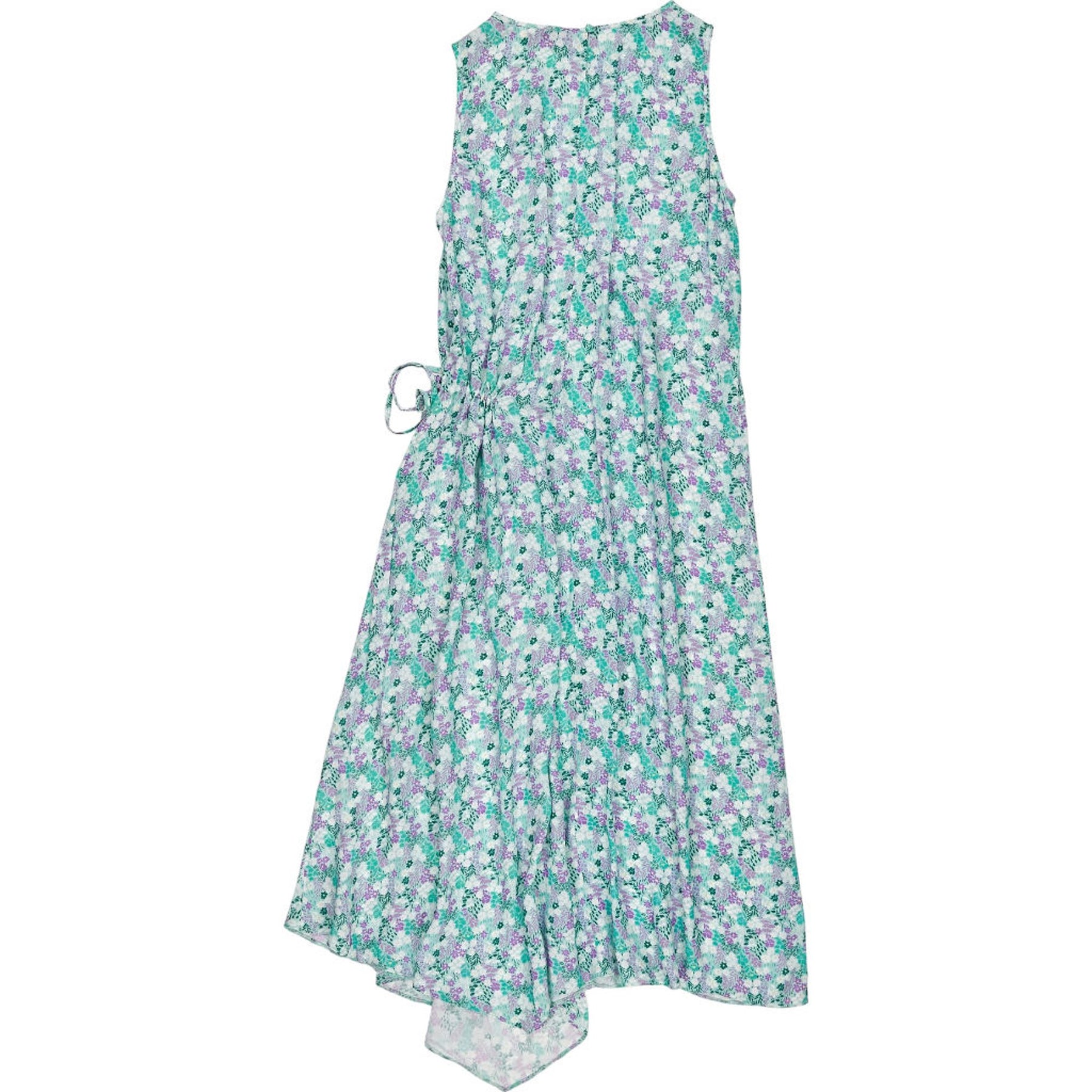 Omnes Green Floral Sleeveless Midi Dress