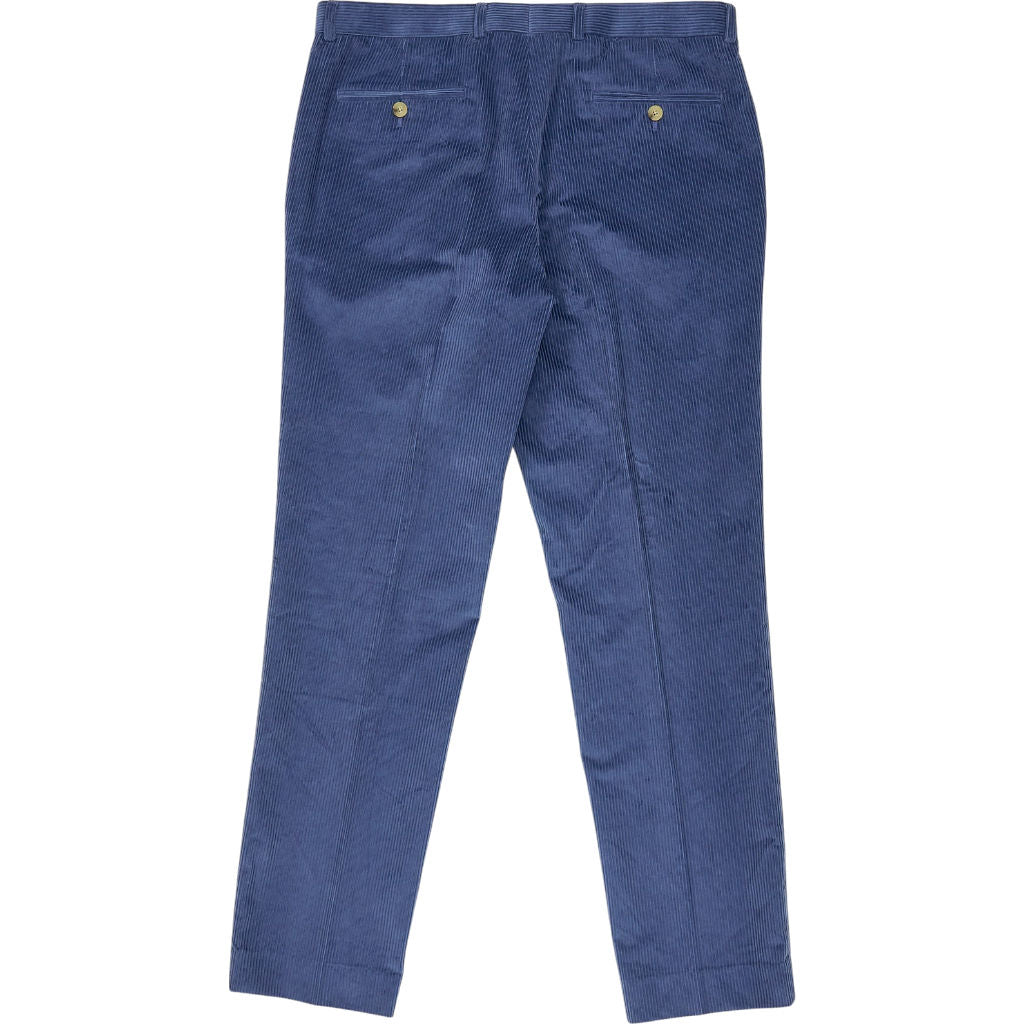 Moss Blue Corduroy Tailored Trousers