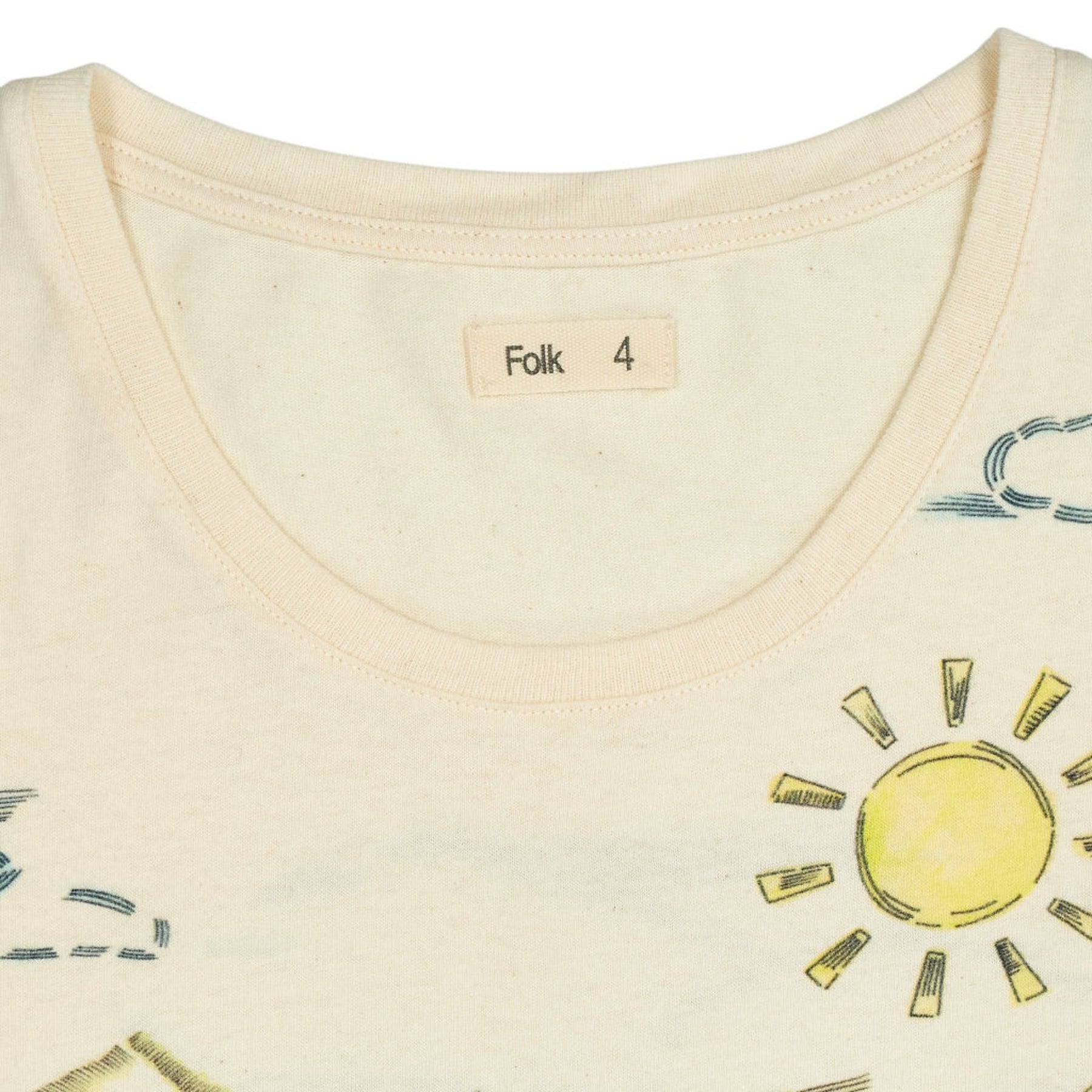 Folk Cream Graphic T-Shirt