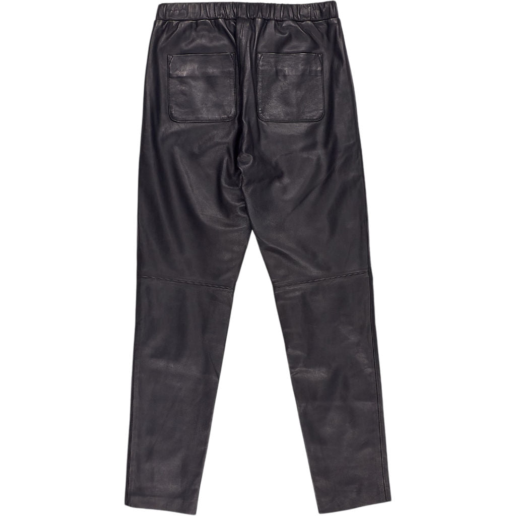 Hush Black Leather Joggers