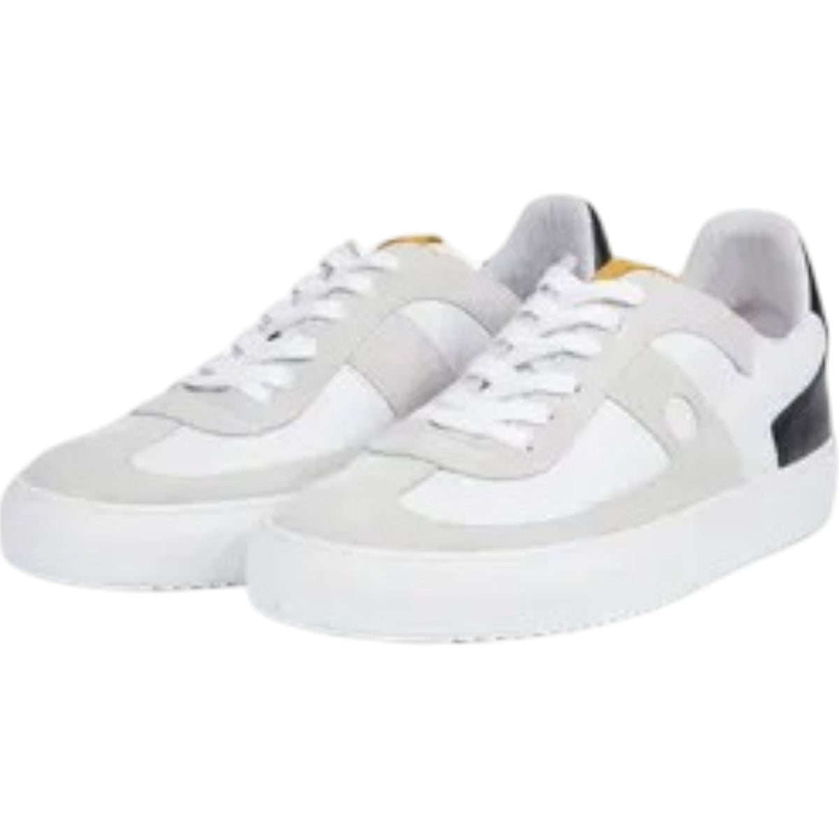 Folk White Black Leather Trainers