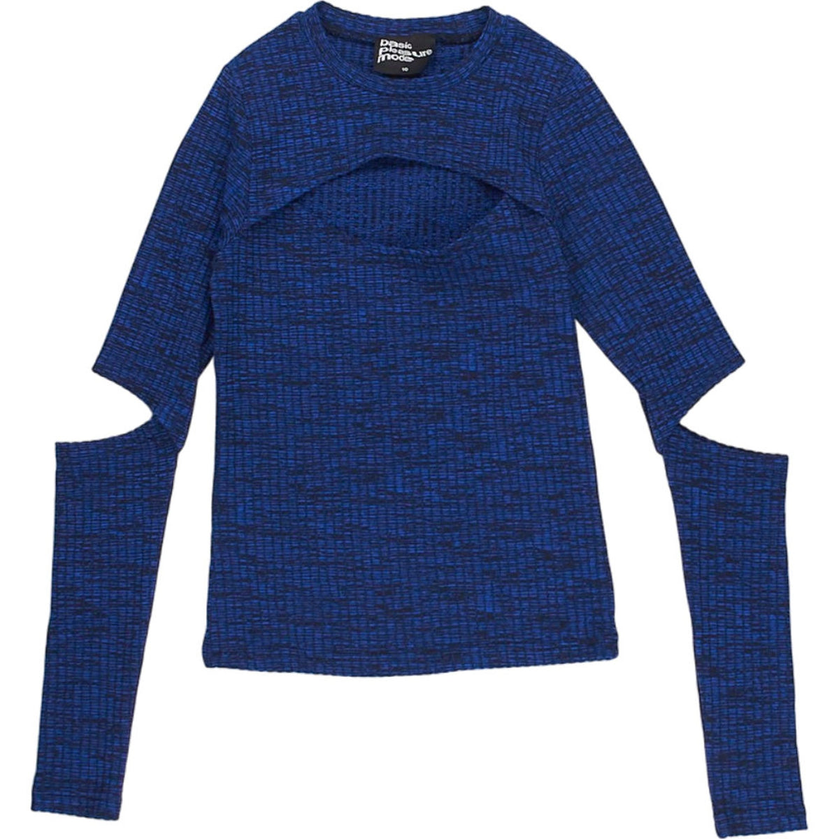 Basic Pleasure Mode Blue Patterned Top