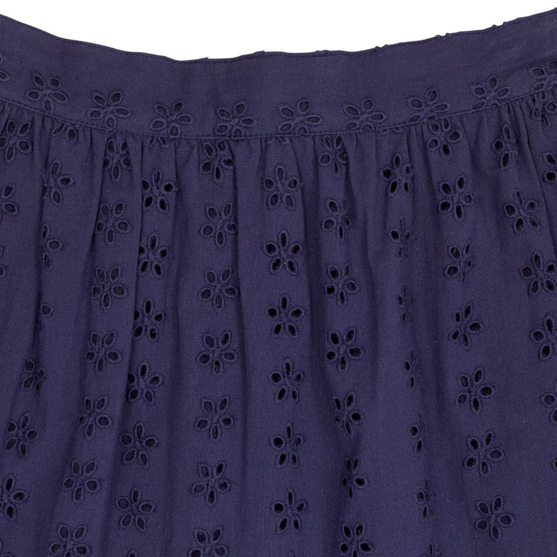 Omnes Navy Cotton Midi Skirt