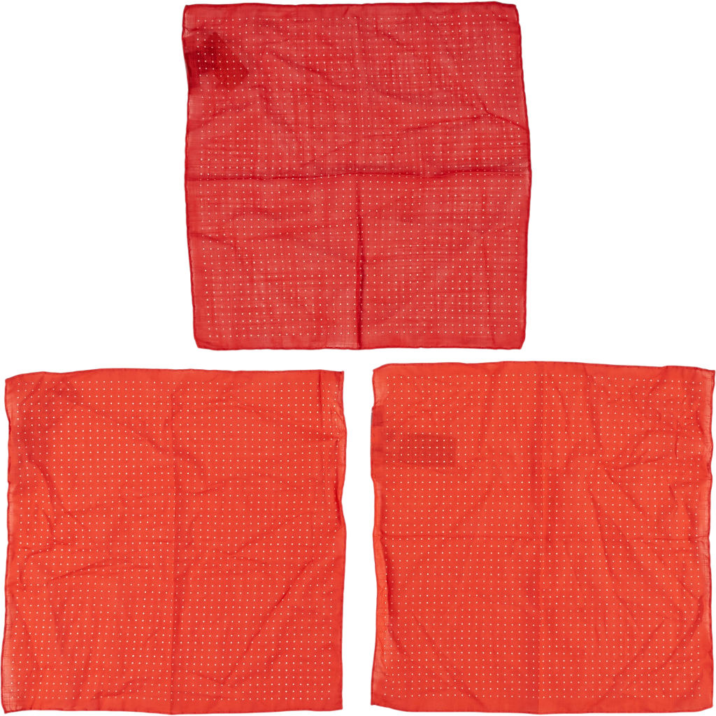 Anderson & Sheppard Red Spotted Pocket Square
