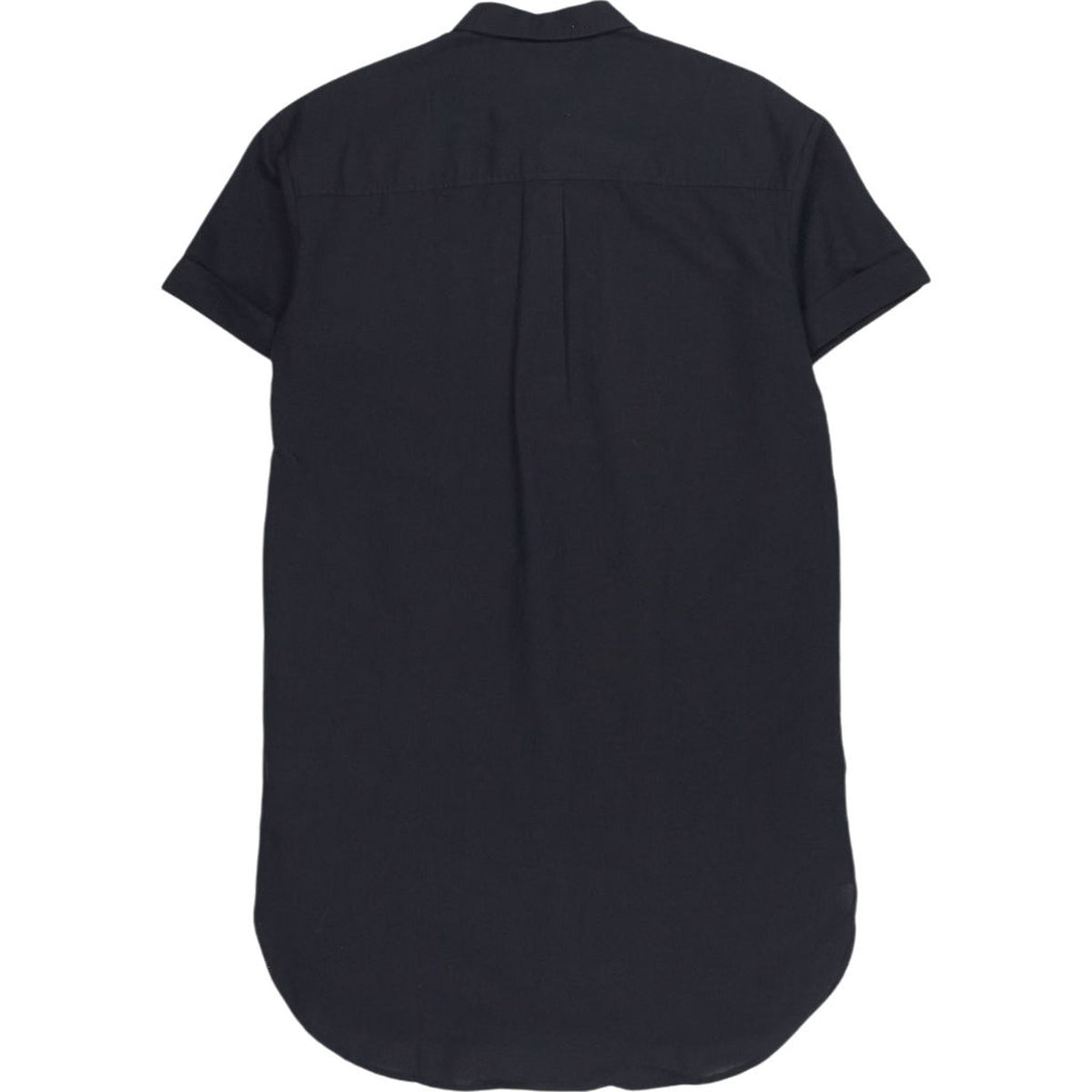 GAP Black Linen Blend Short Sleeve Shirt Dress
