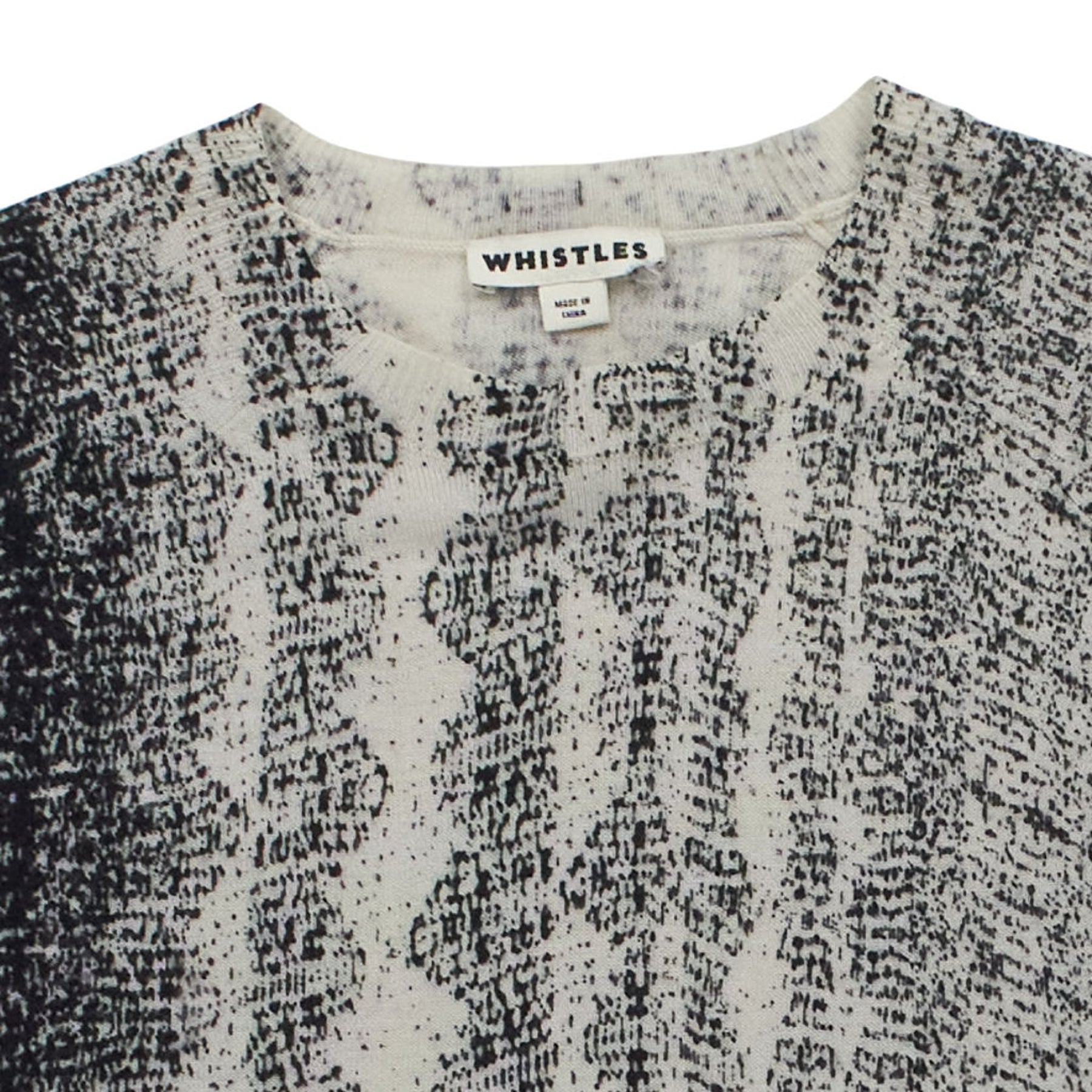 Whistles Black White Patterned Jumper