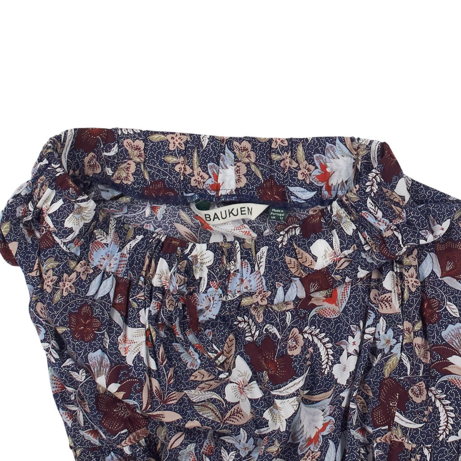 Baukjen Blue Floral Midi Skirt