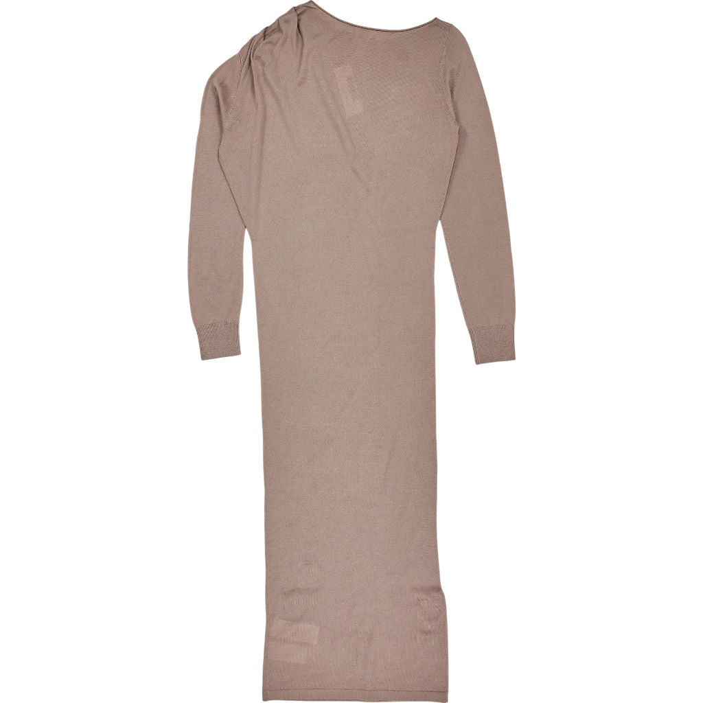 Calvin Klein Neutral Taupe Gathered Dress