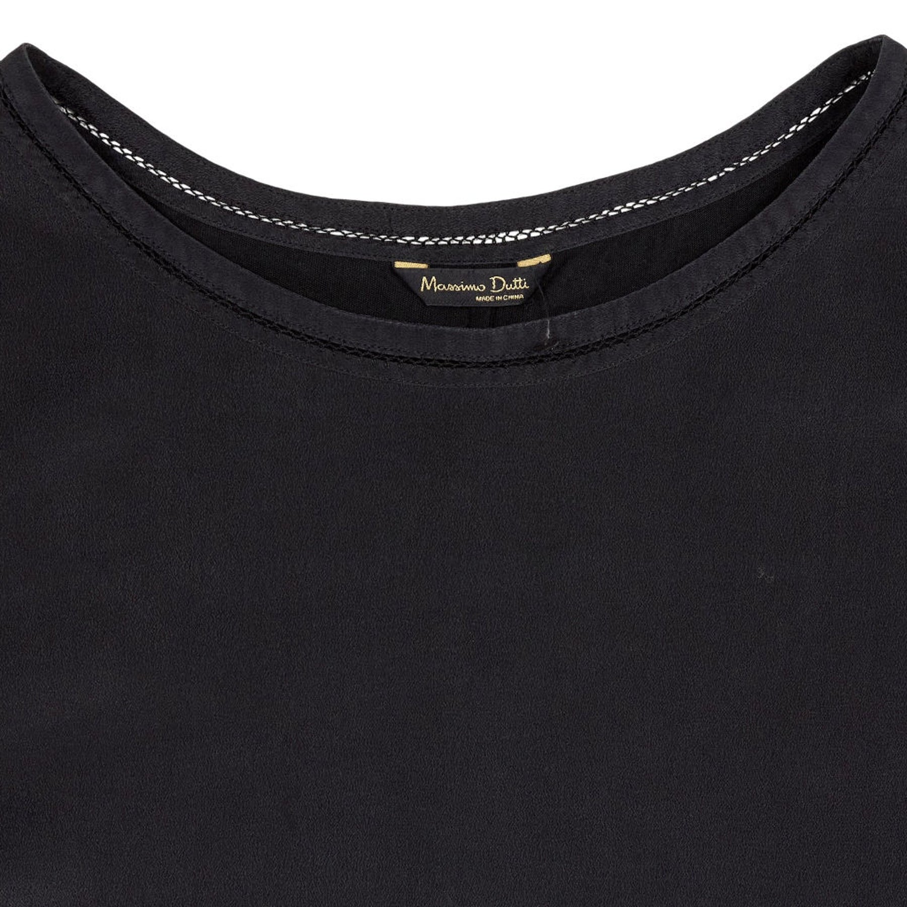 Massimo Dutti Black Short Sleeve Top