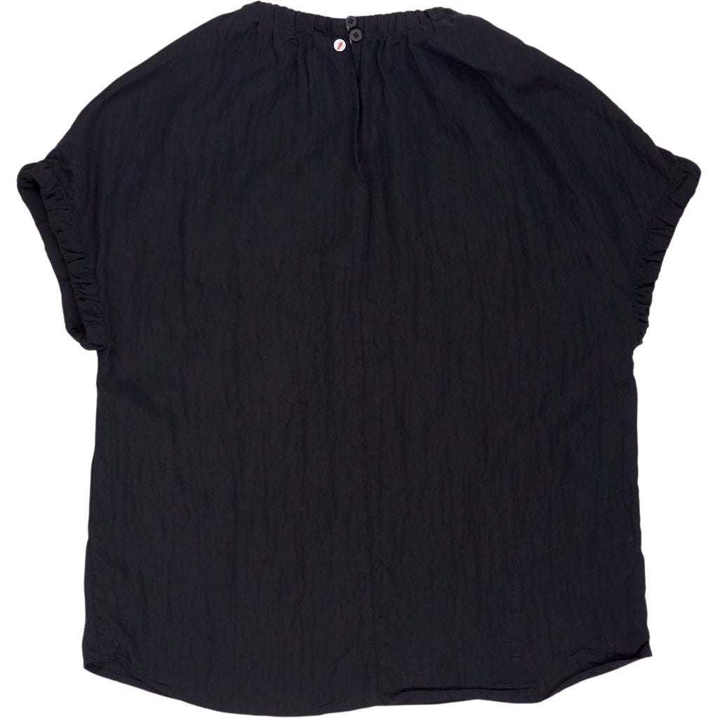 Hush Black Gathered Crew Neck Top