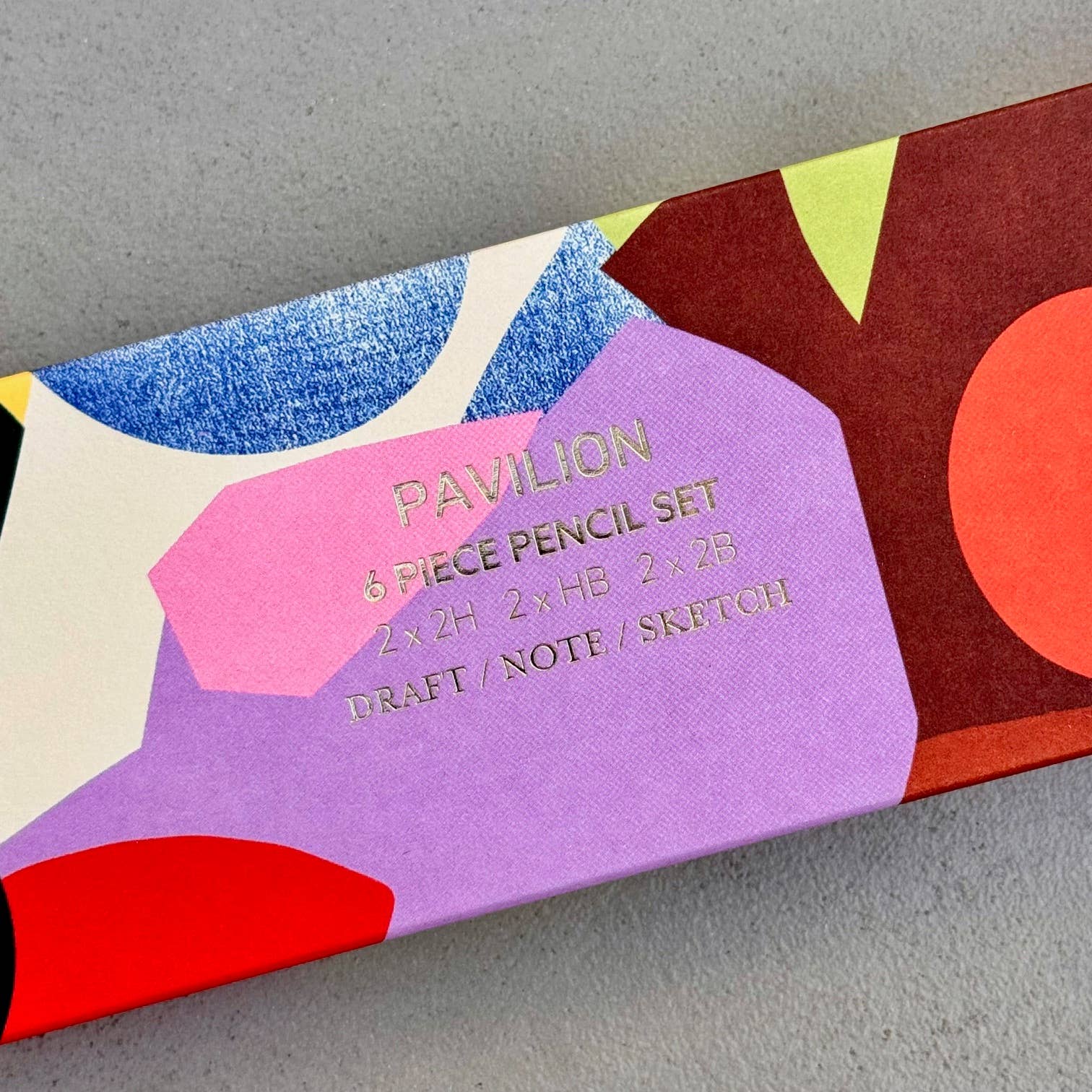 Pavilion Abstract Collage- Assemblage - Luxury 6 Piece Pencil Gift Set