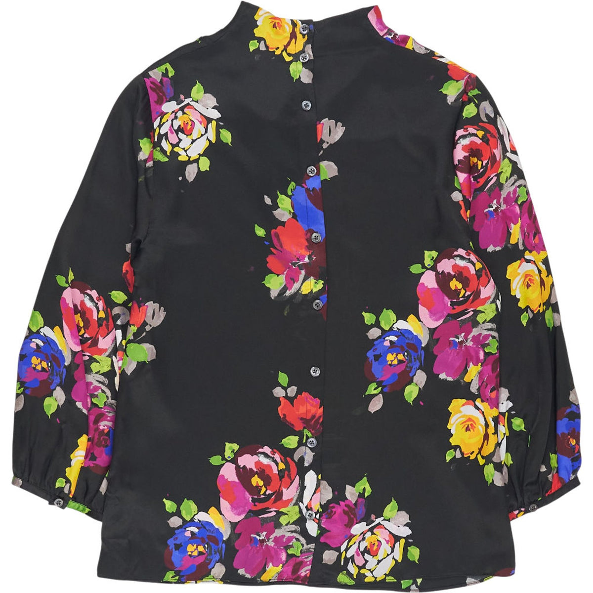 Kate Spade Black Floral Silk Blouse