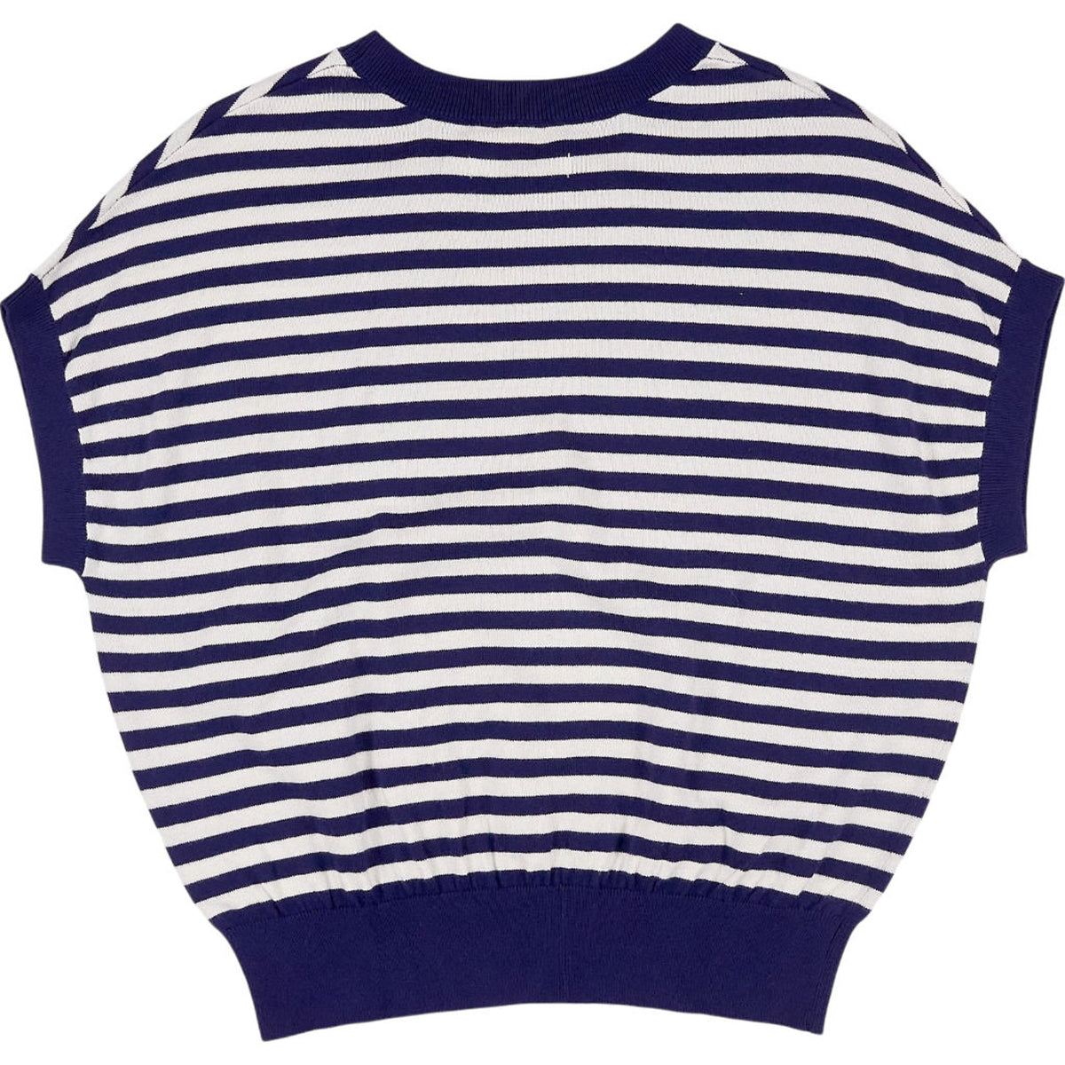 NRBY Navy White Striped Knit Top