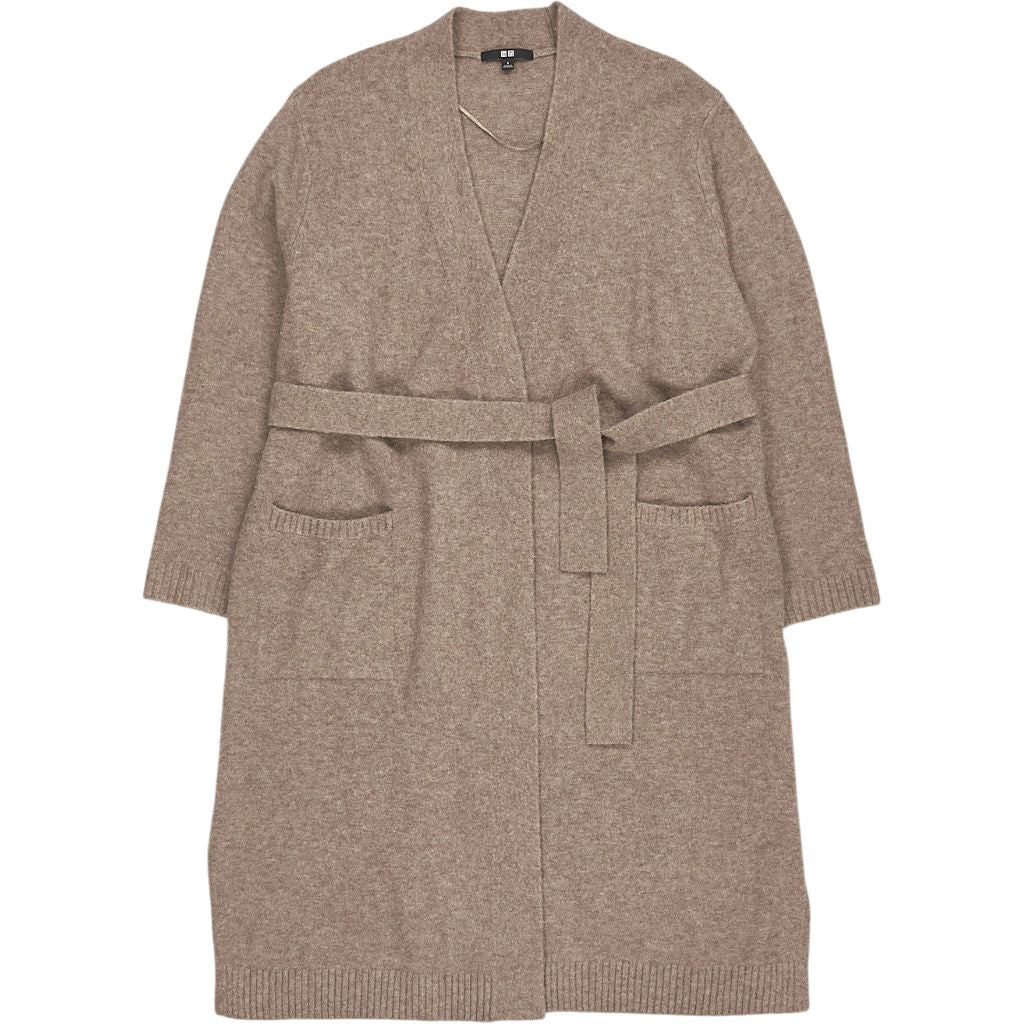 Uniqlo Light Brown Wool Blend Cardigan Coat