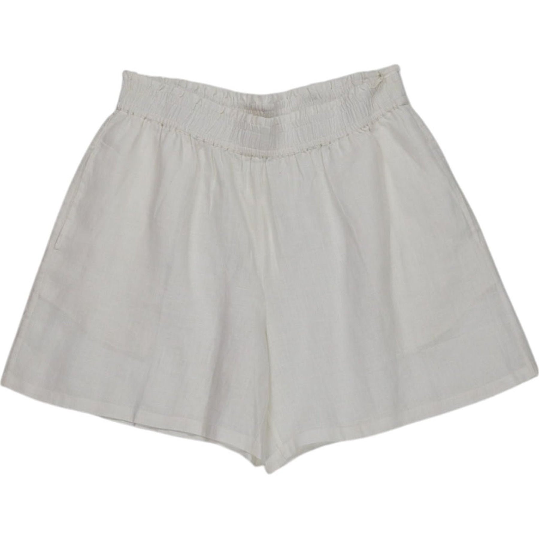 NRBY White Linen Shorts