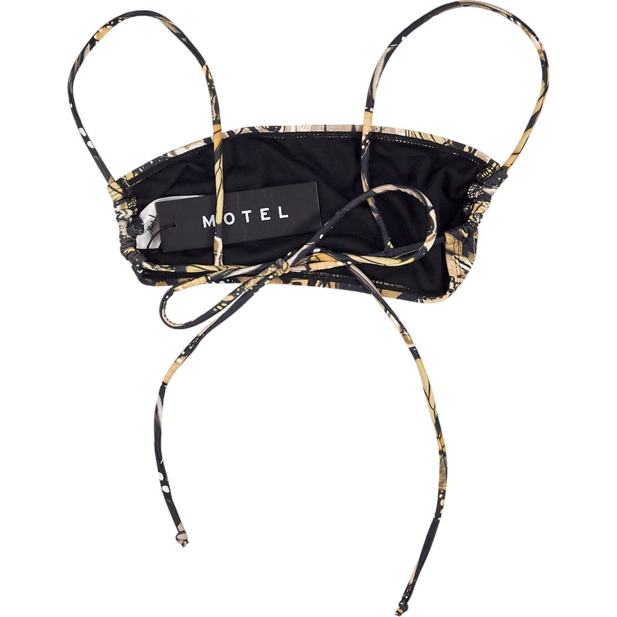Motel Gold Reema Bikini Top Abstract Butterfly