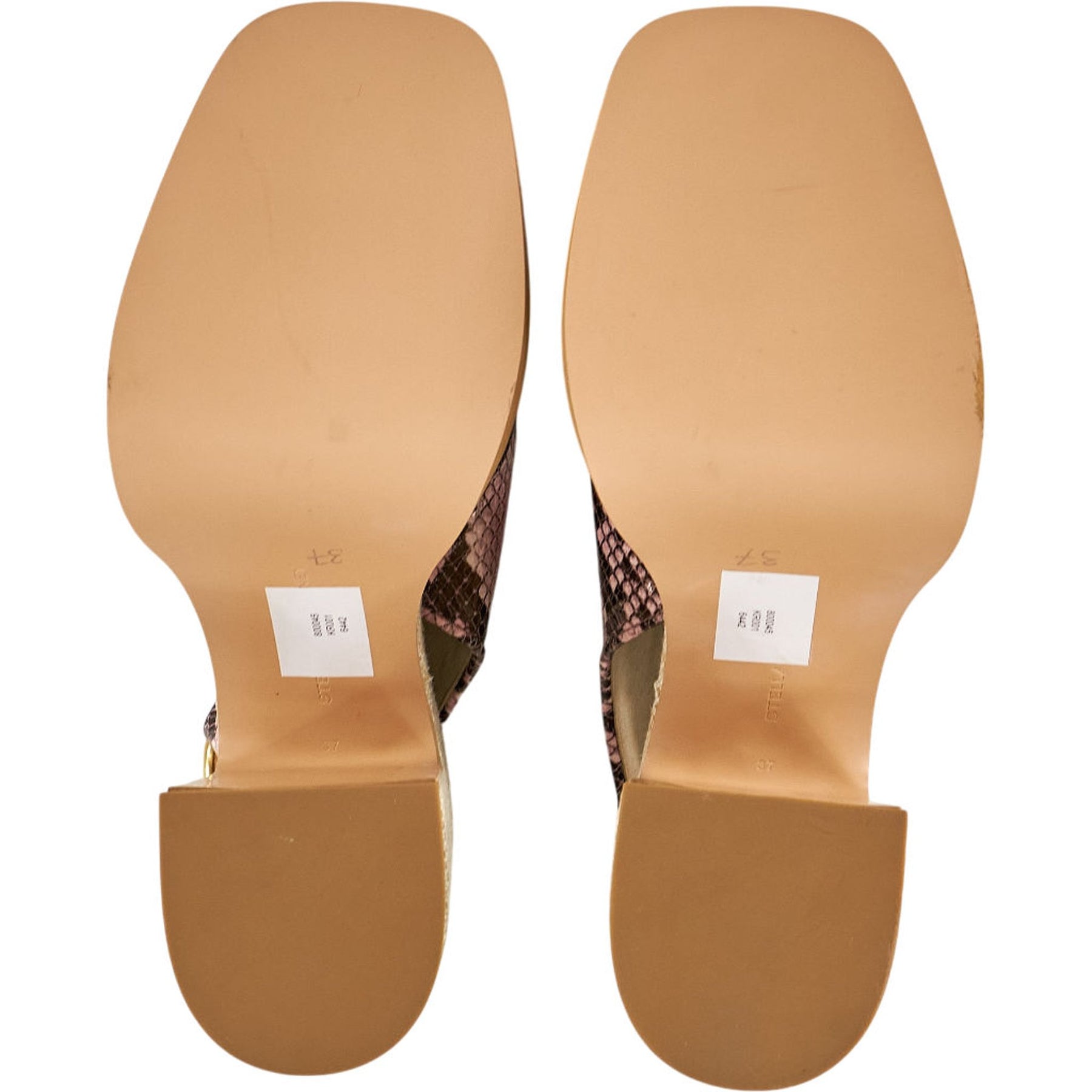 Stella McCartney Pink Snakeskin Platform Sandals EU 37