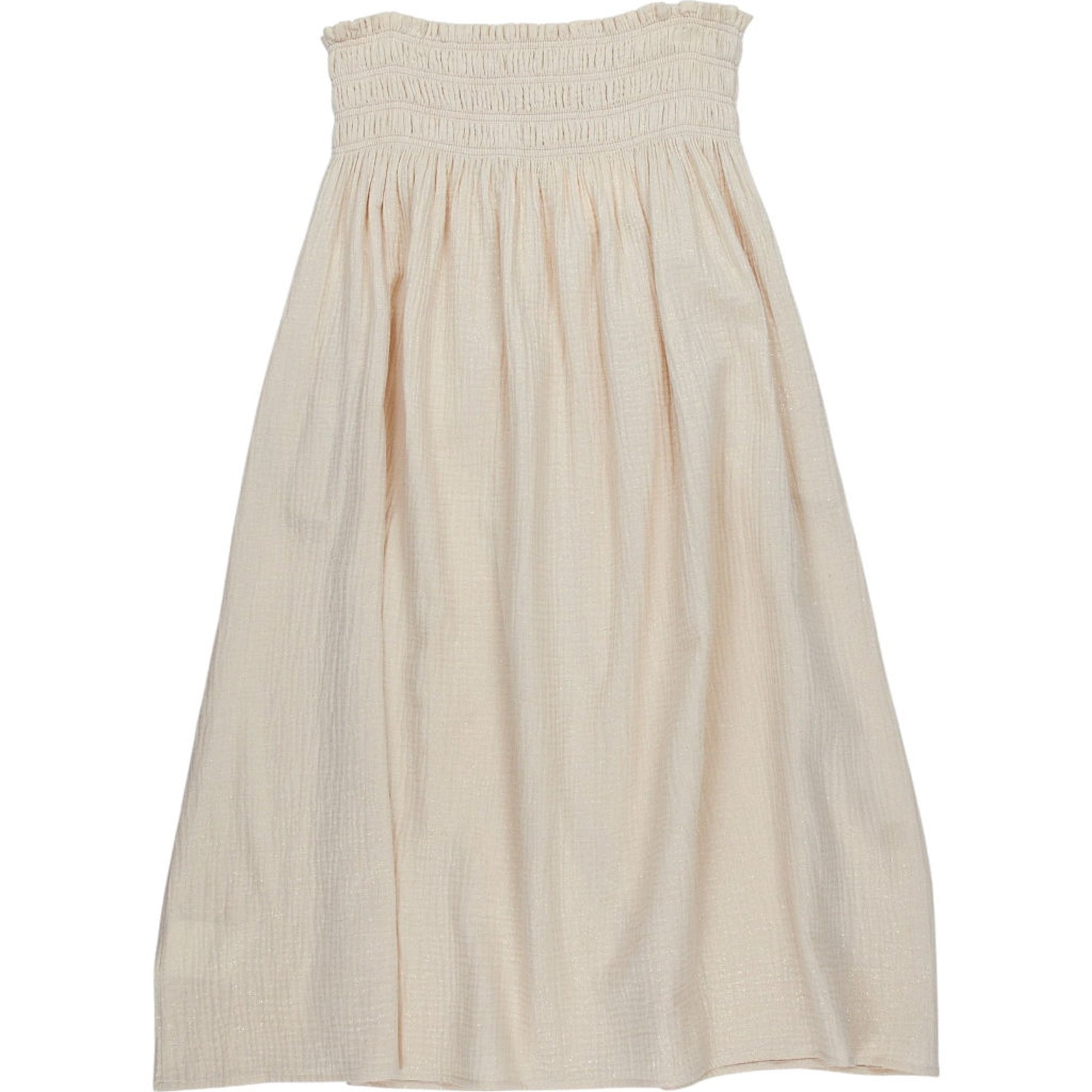 WYSE Gold Smocked Waist Skirt