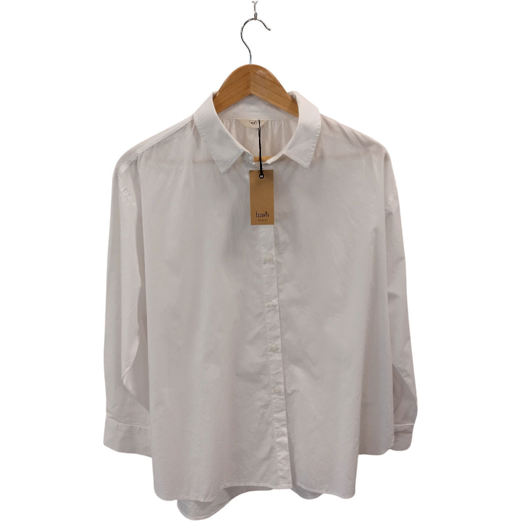 Hush White Pia Oversize Cotton Shirt