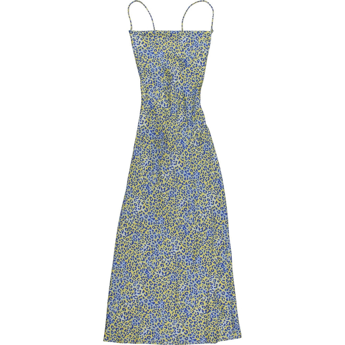 OMNES Blue Yellow Printed Dress