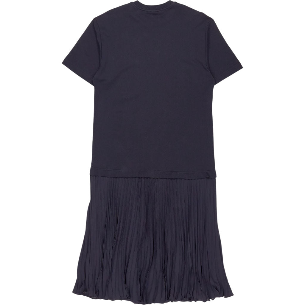Hush Navy Esme Short Sleeve Pleated Midi Dress