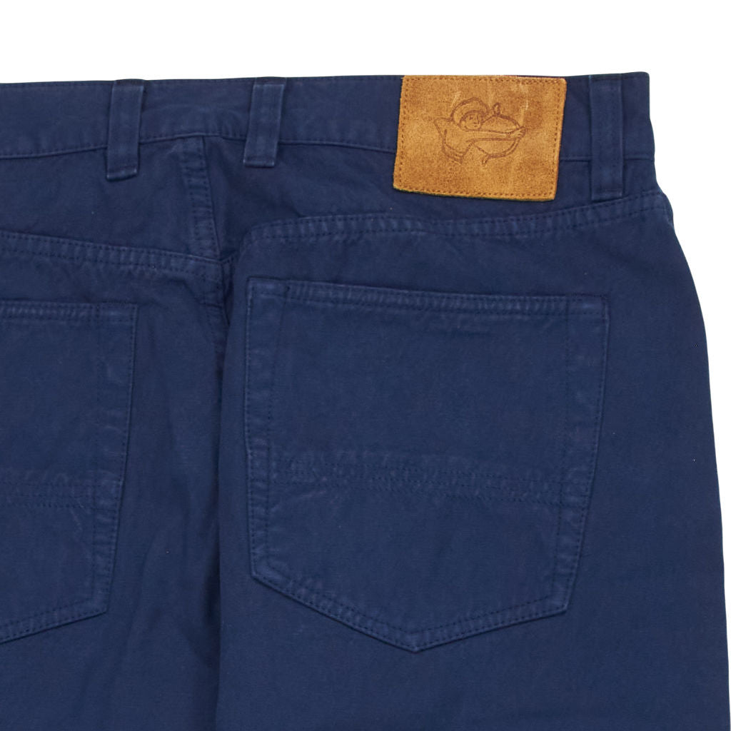 Drakes Navy Cotton Trousers W34"