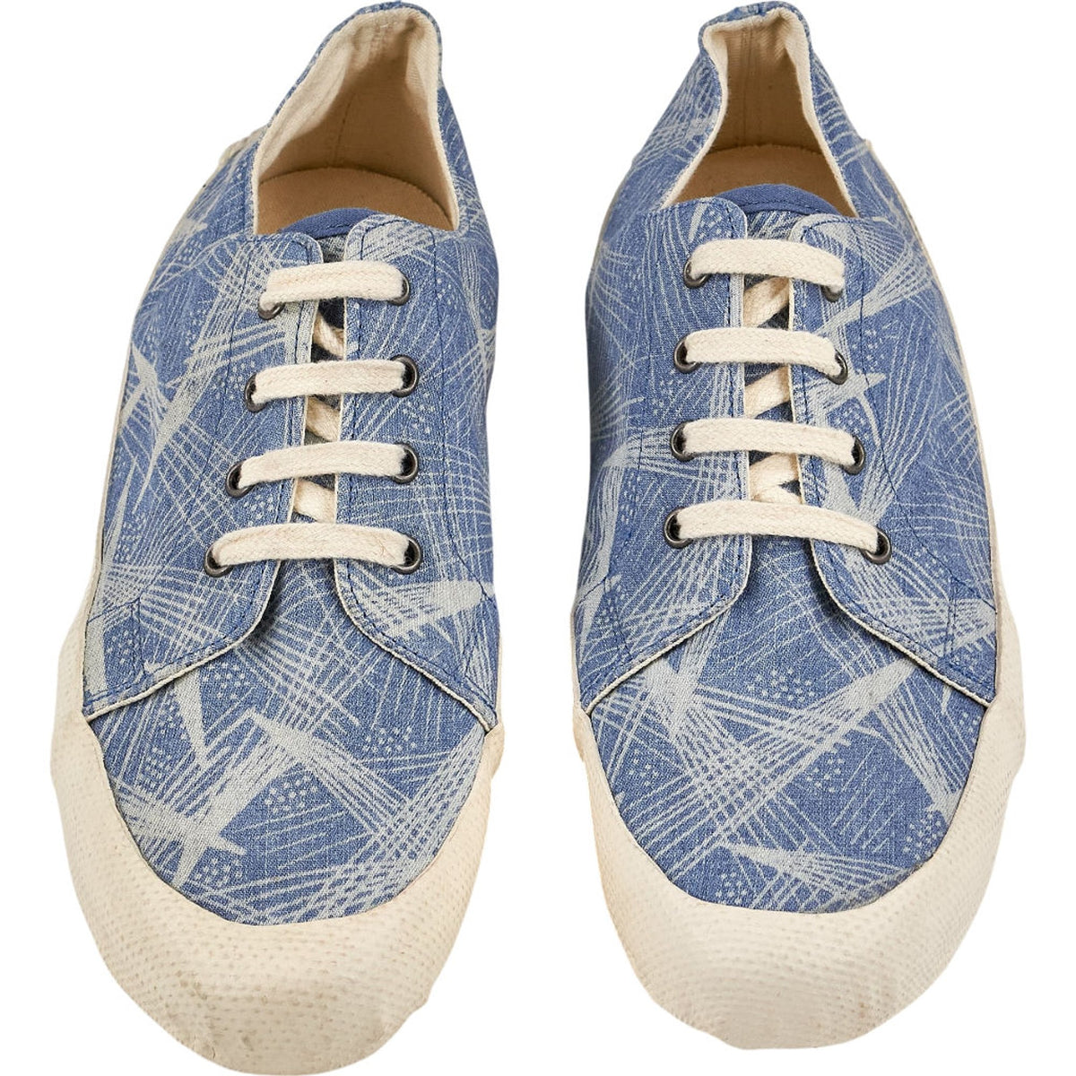 YMC Blue Patterned Trainers