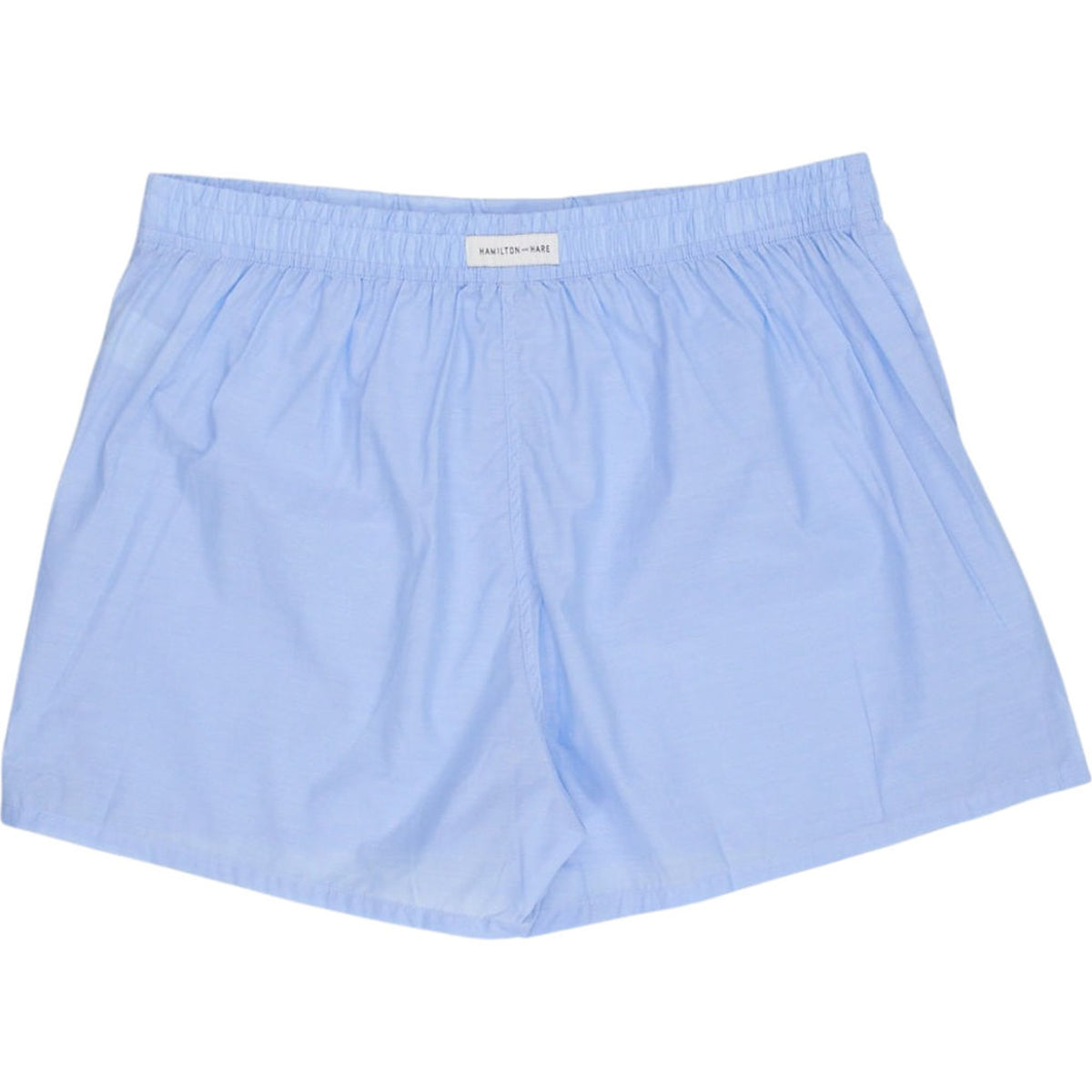 Hamilton + Hare Blue Cotton Silk Boxers XXL