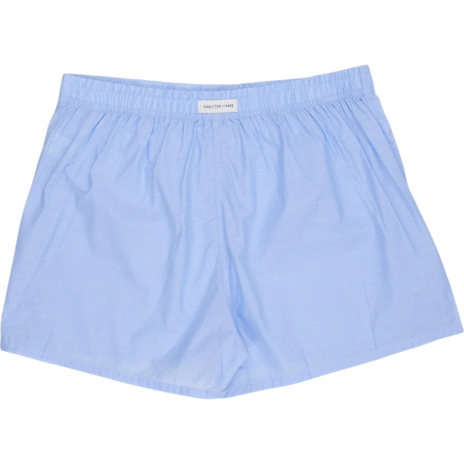 Hamilton + Hare Blue Cotton Silk Boxers XXL