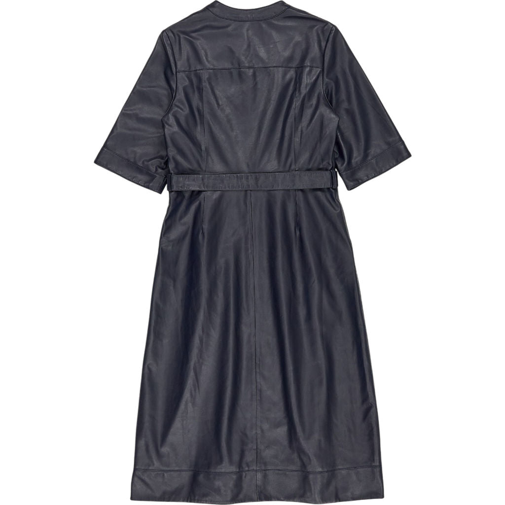 Wyse Blue Faux Leather Remi Dress UK 12R