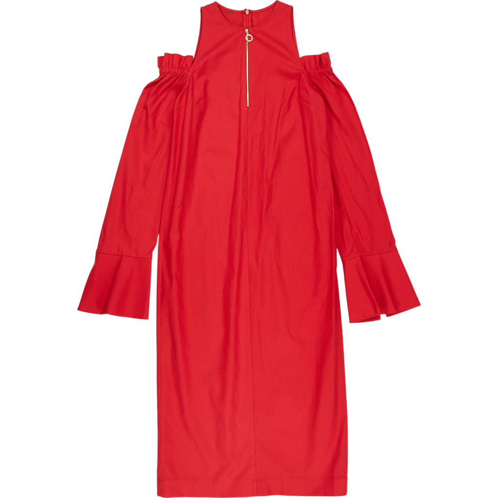 Baukjen Red Cold Shoulder Dress
