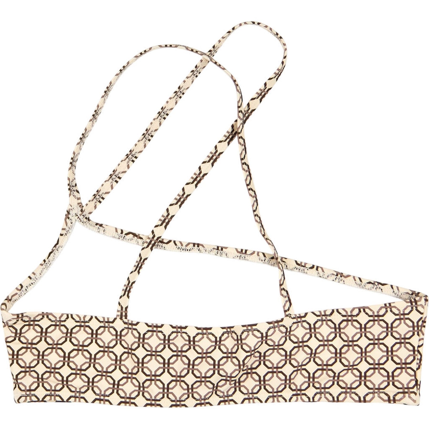 Motel Cream Galas Chain Tangle Bikini Top