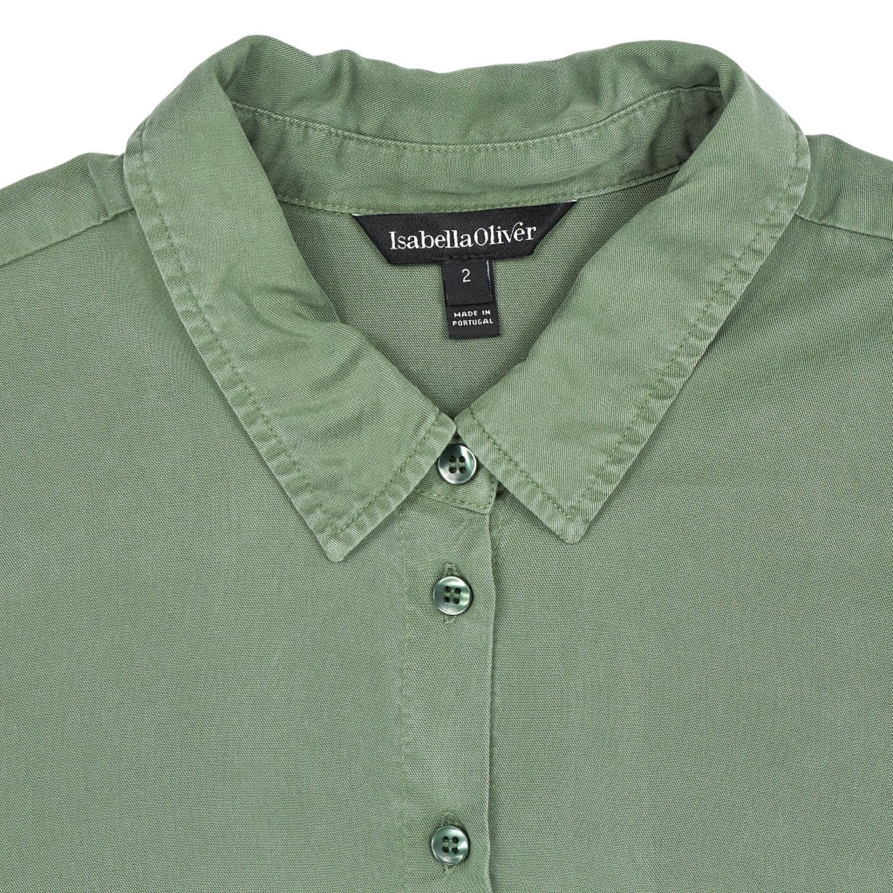 Isabella Oliver Maternity Green Tencel Shirt