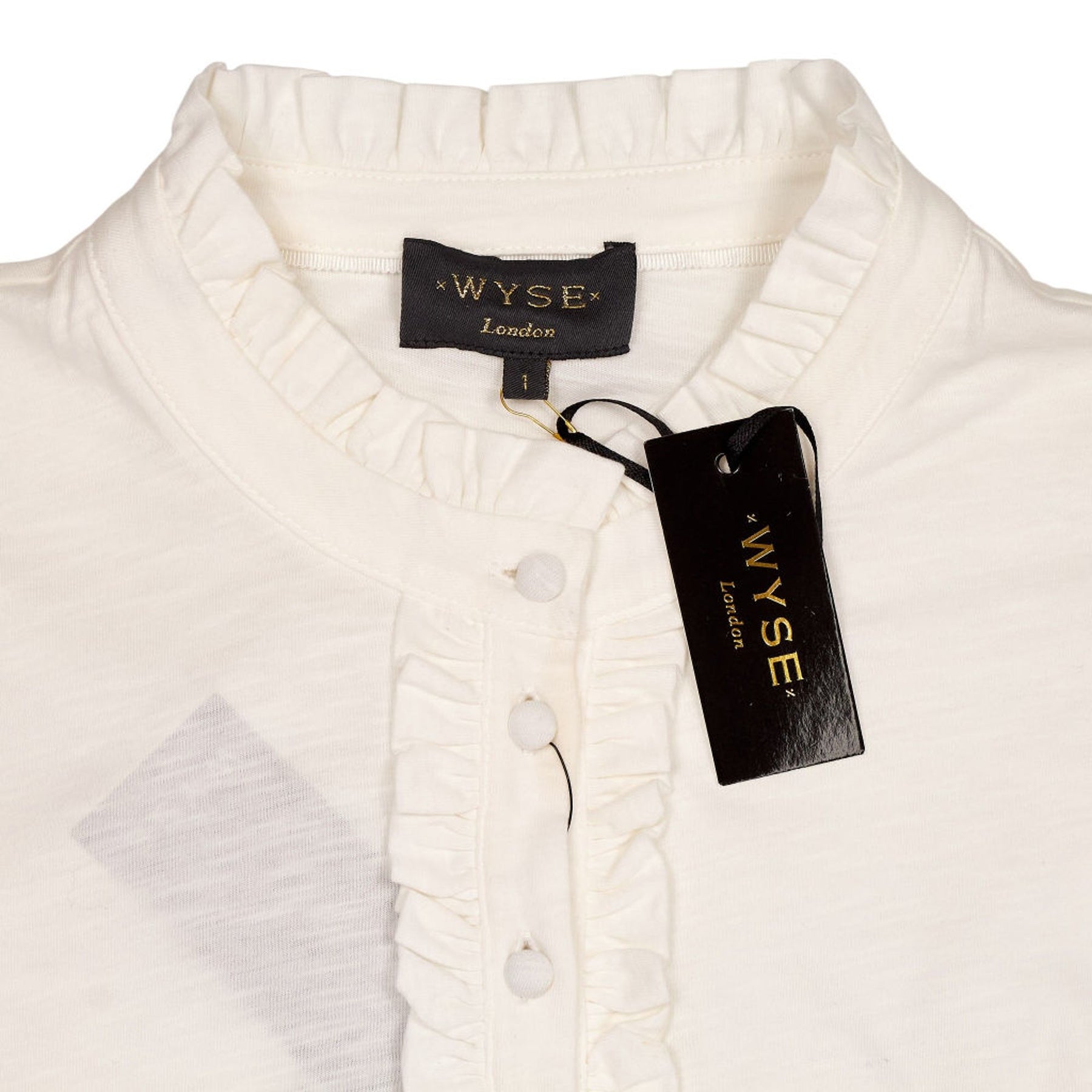 Wyse Ivory Flora Frill Blouse