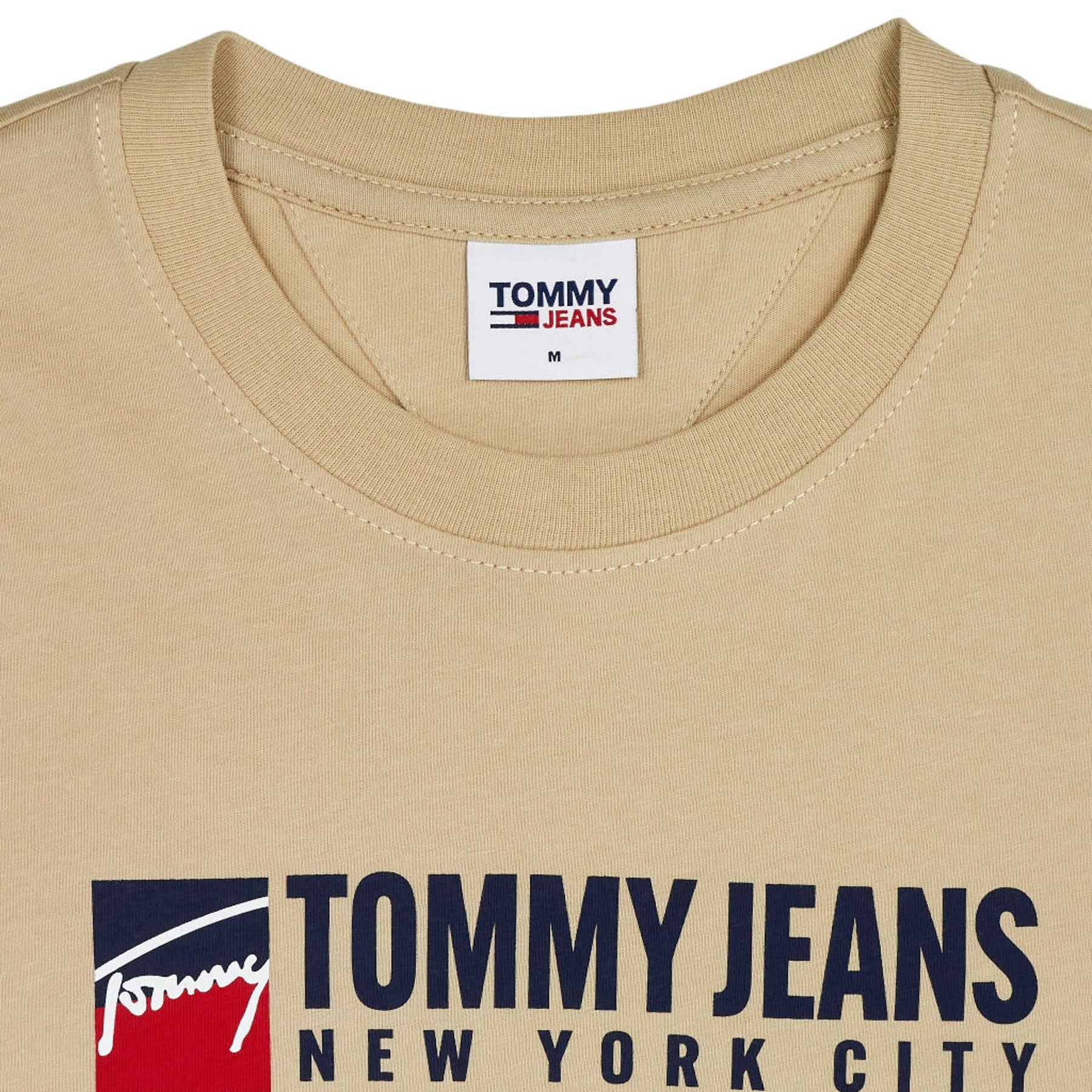 Tommy Jeans Beige Logo T-Shirt