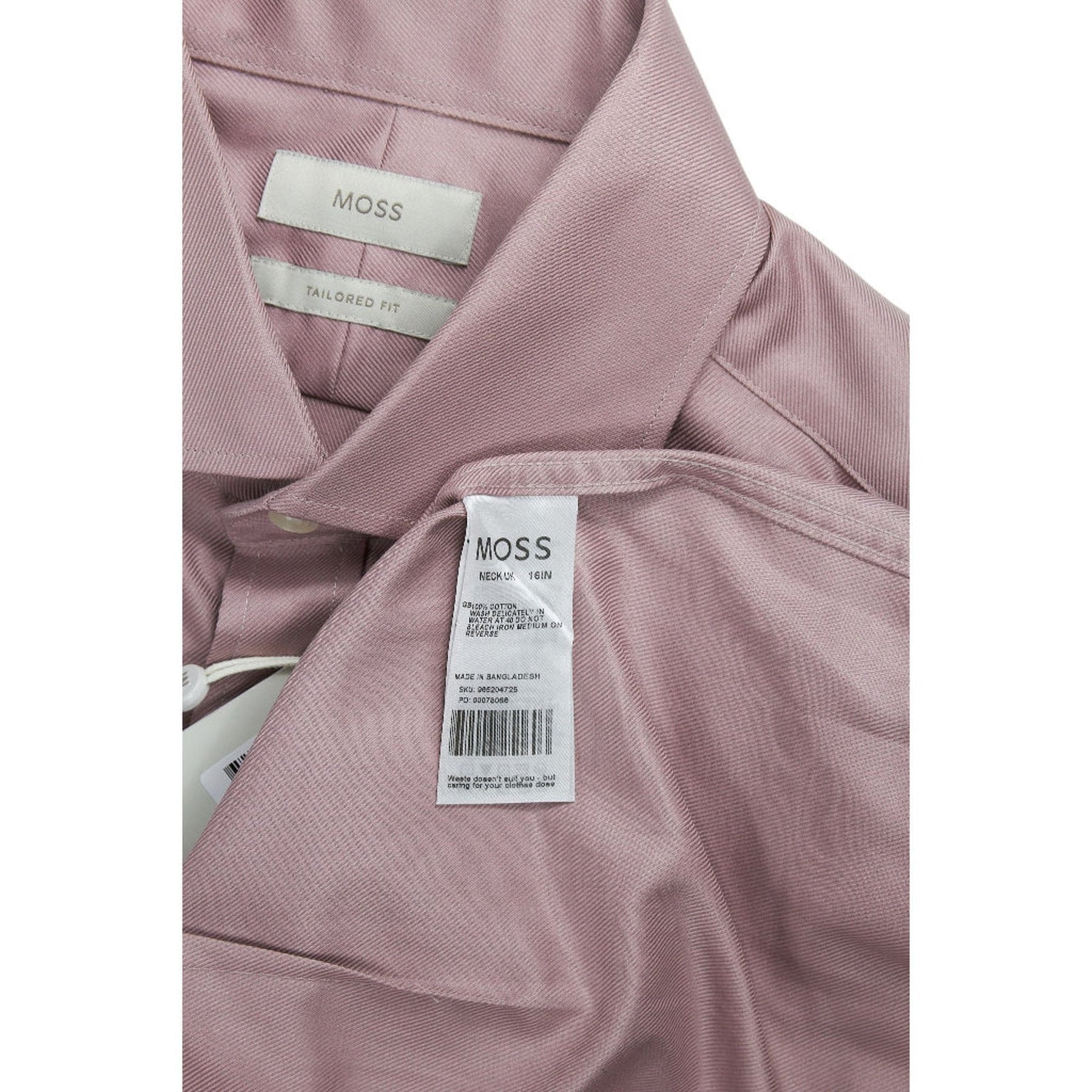 Moss Pink Tailored Fit Shirt 16in