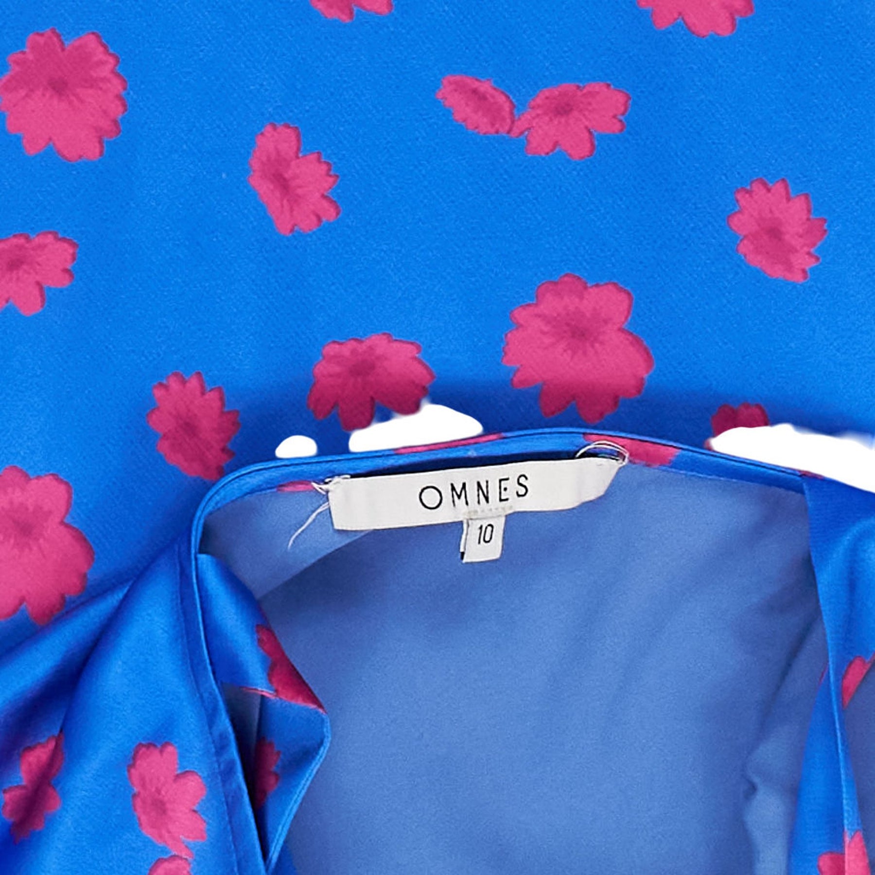 OMNES Blue Floral Midi Dress