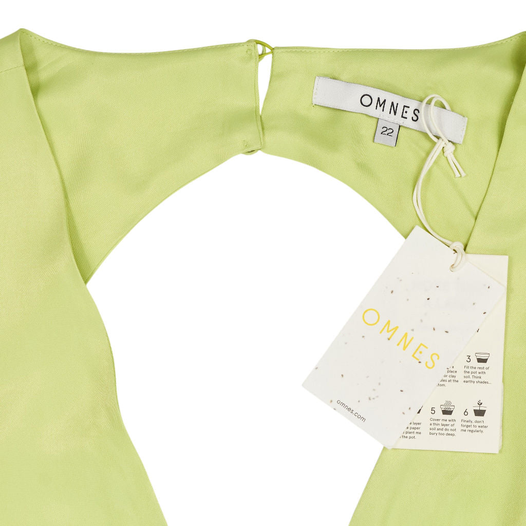 OMNES Lime Nova Tie Back Dress