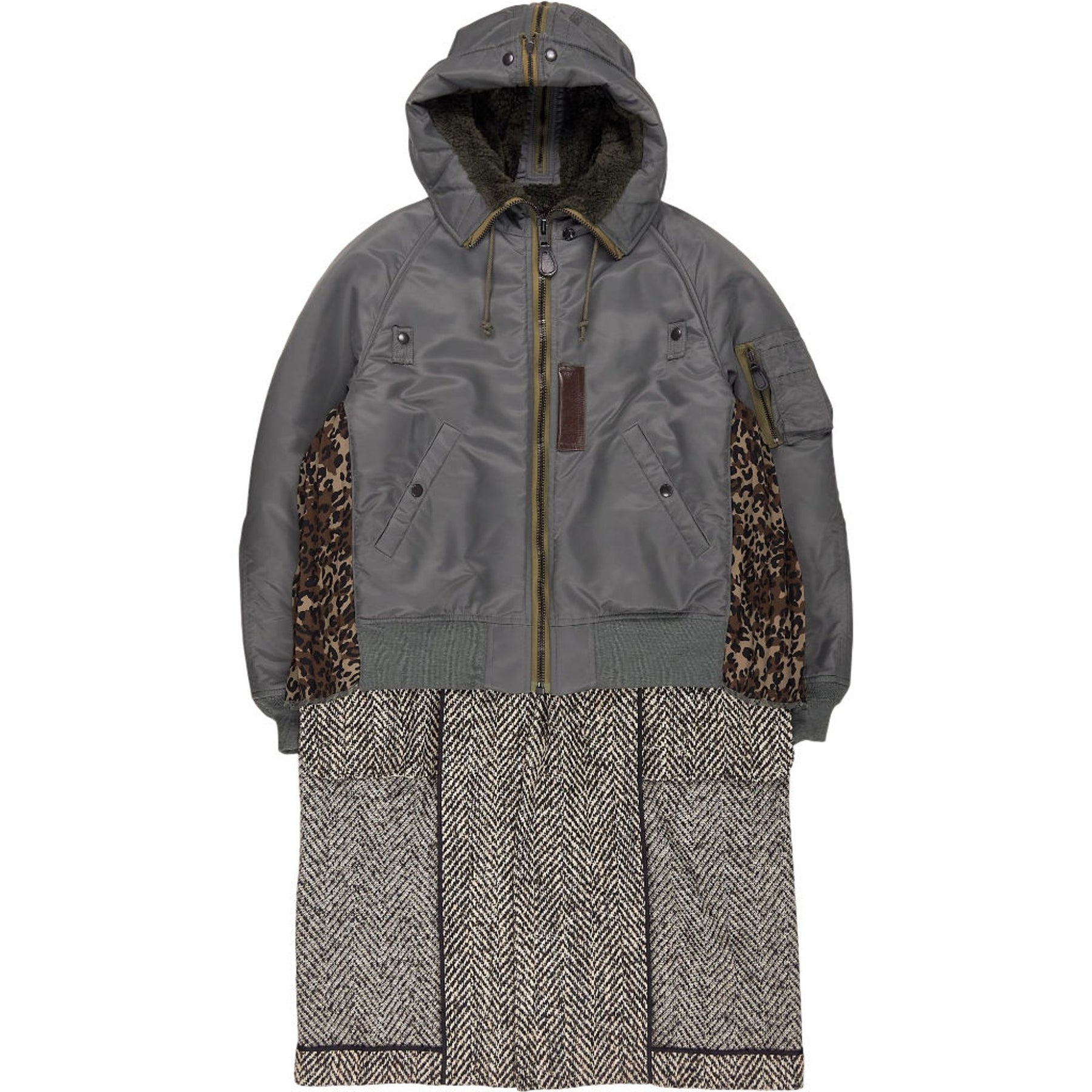 Junya Watanabe Grey Tweed Coat