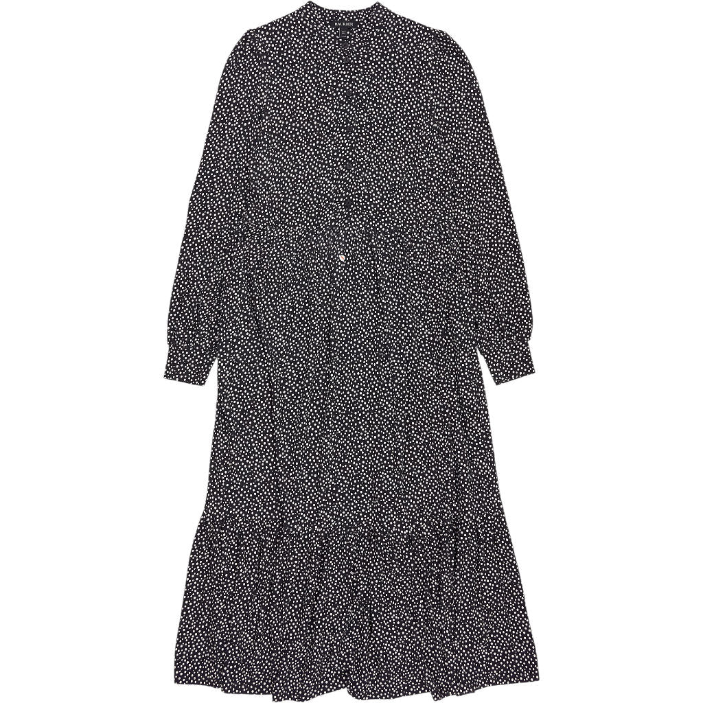 Baukjen Black Polka Dot Midi Dress