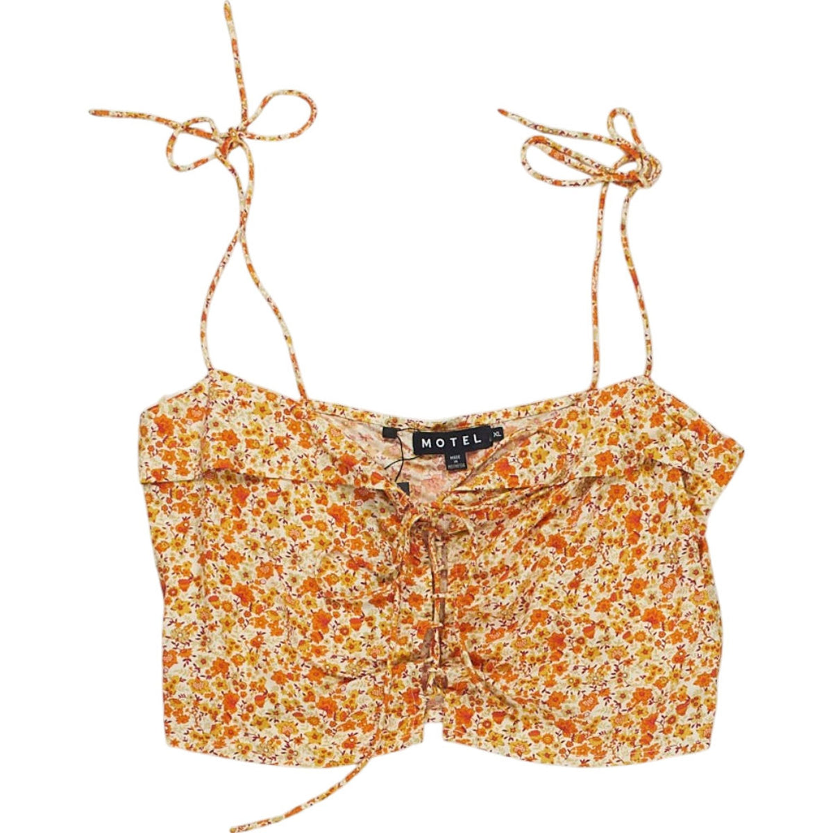 Motel Orange Floral Kali Top