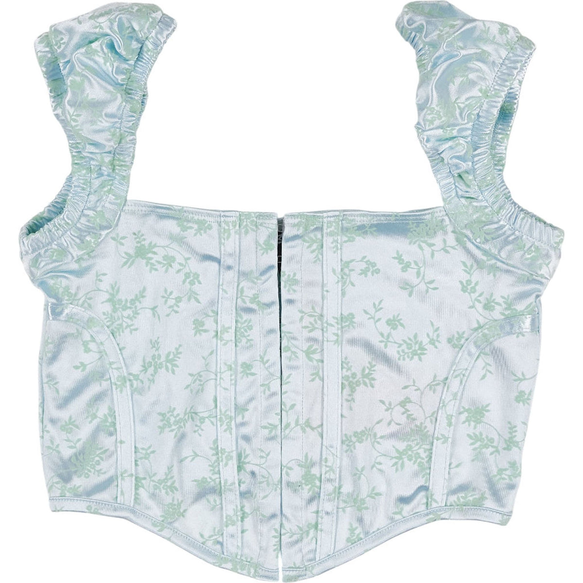Motel Spearmint Silicia Flocking Top