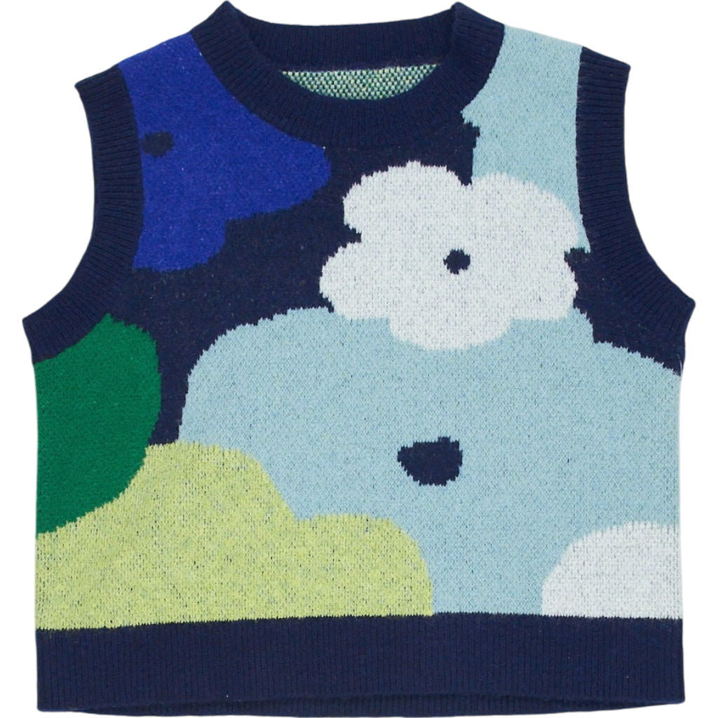 OMNES Multicoloured Sleeveless Knit Vest M