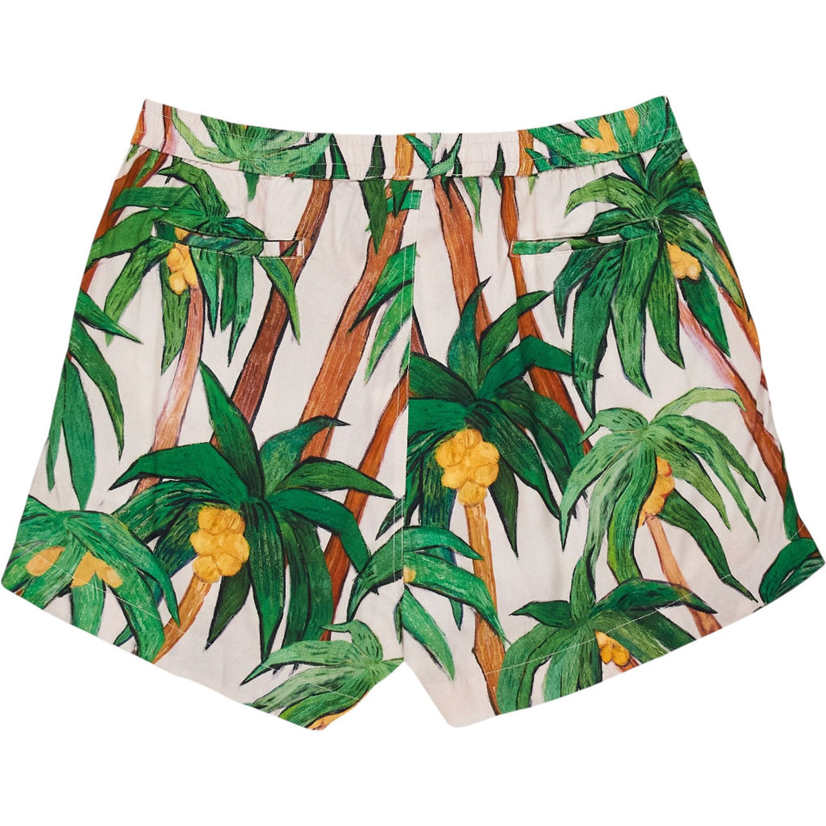 Endless Joy Ecru Multi Palma Short Shorts