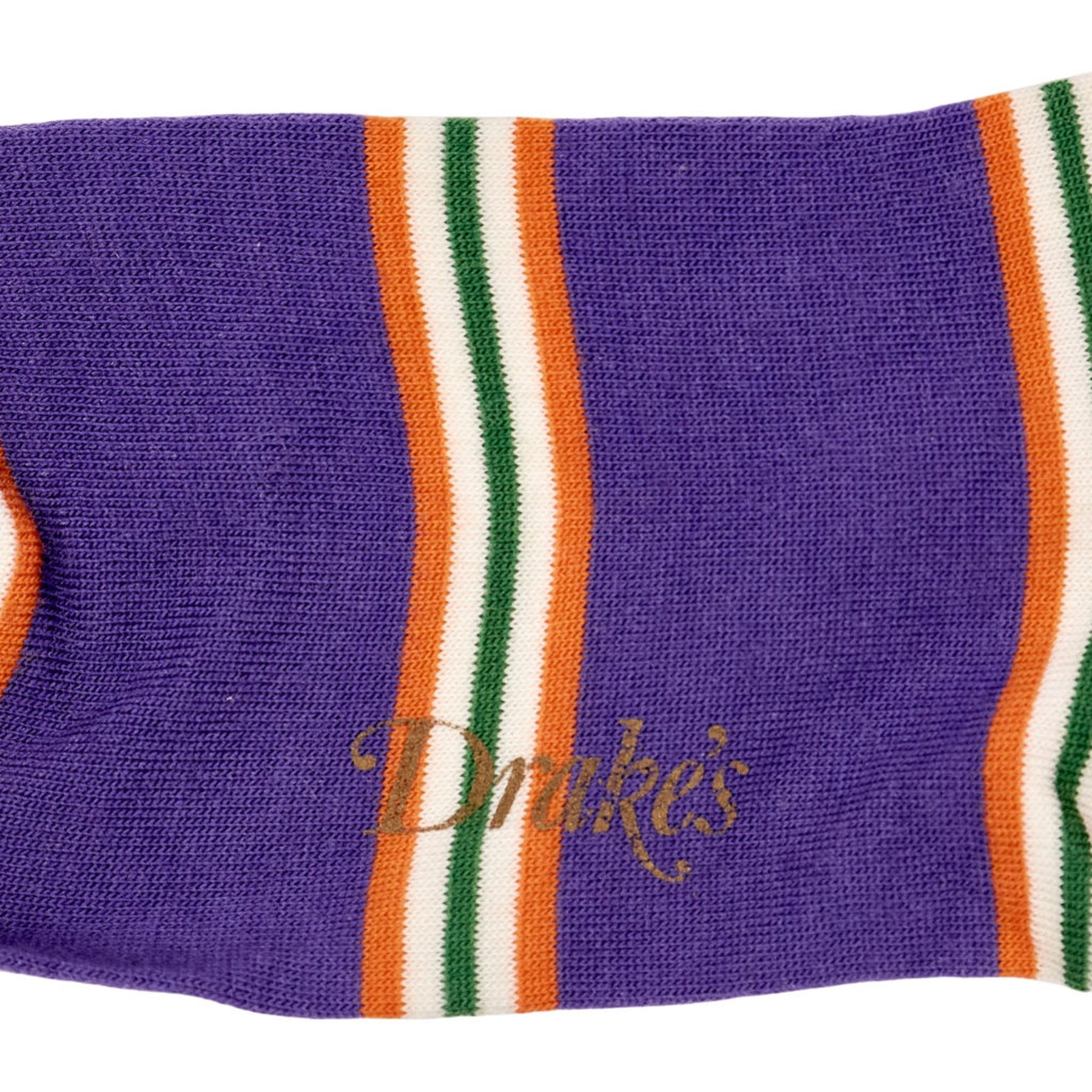 Drake's Multicolour Striped Wool Socks