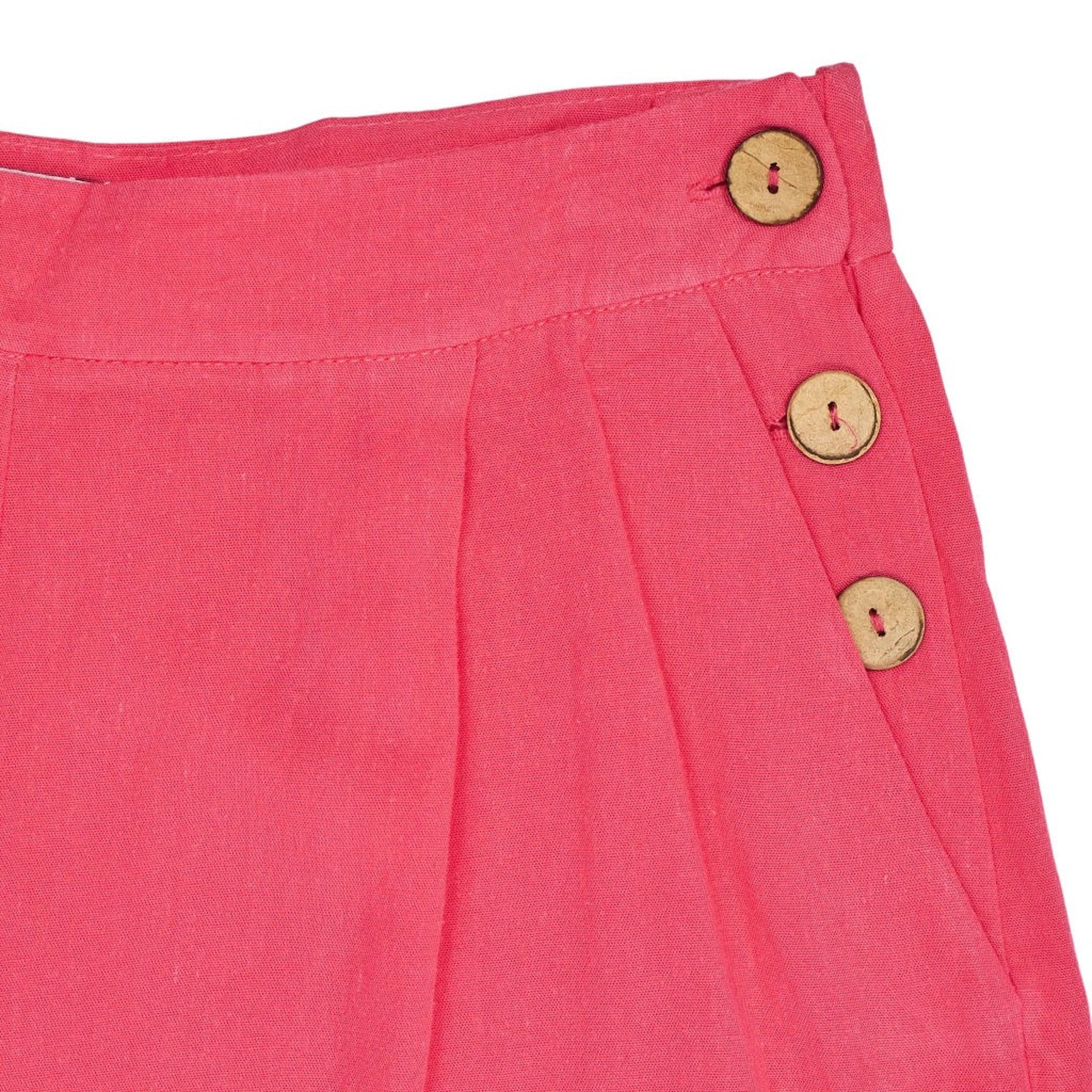 Omnes Pink Button Shorts