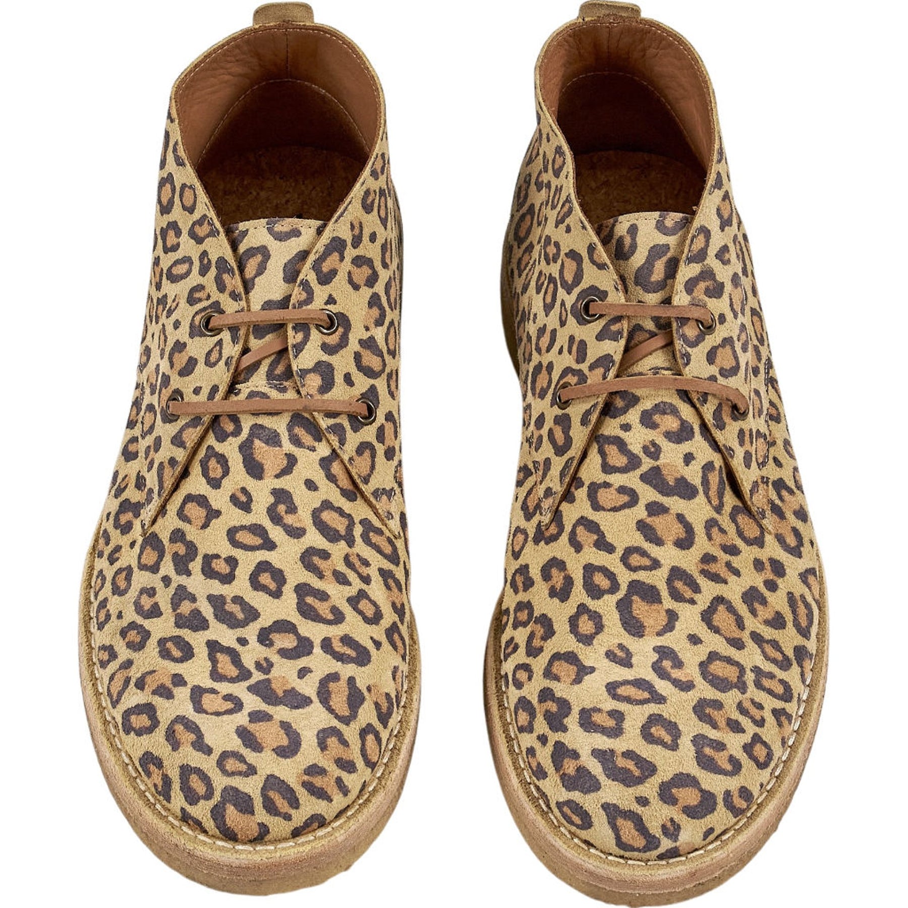 YMC Leopard Print Suede Desert Boots