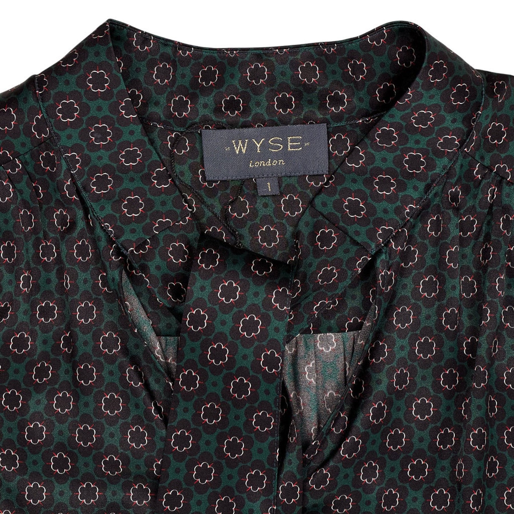 Wyse Black Floral Blouse 1