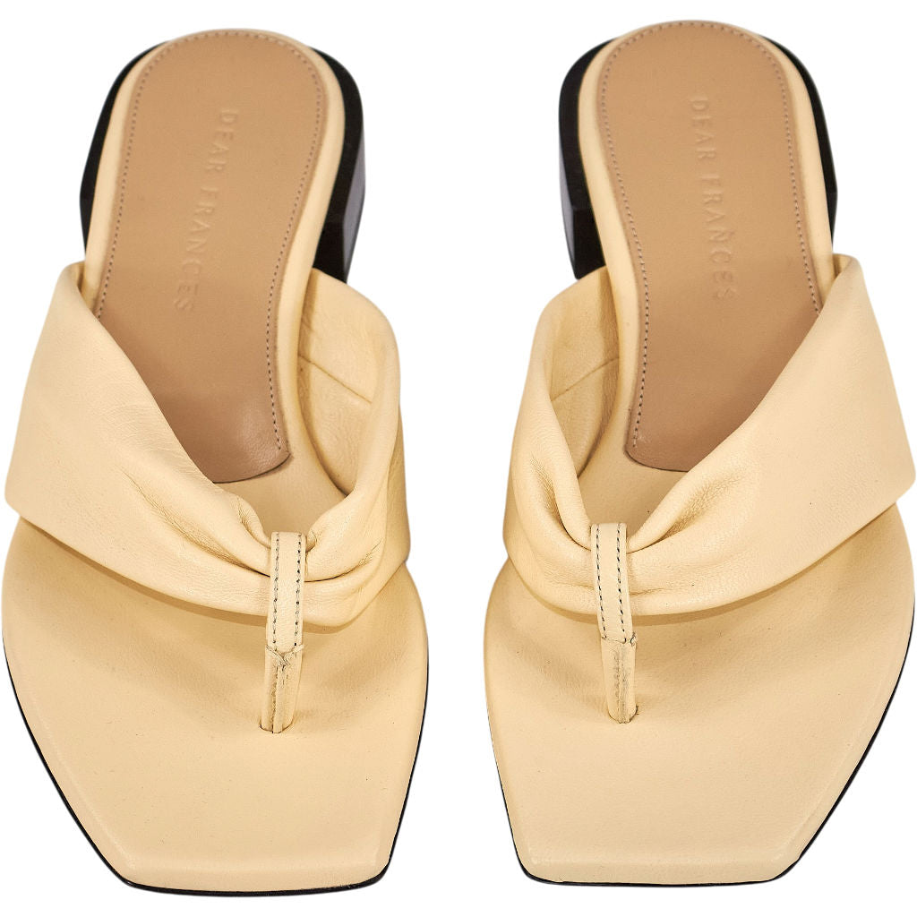 Dear Frances Cream Leather Sandals